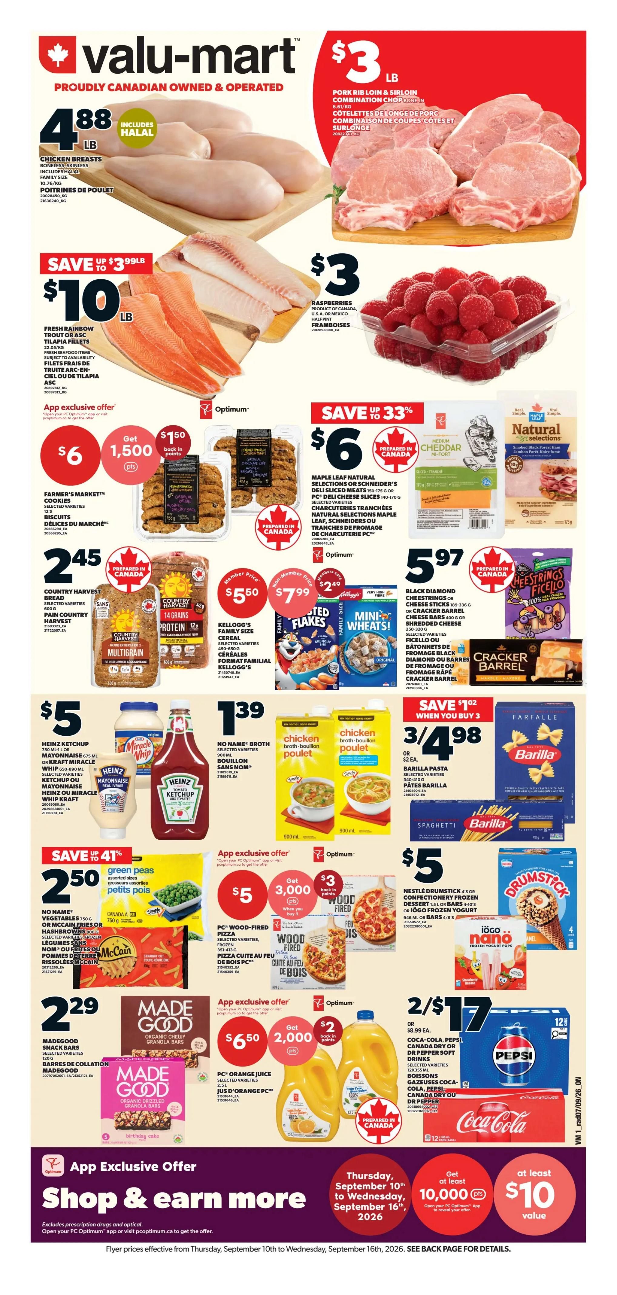 Valu-mart Flyer September 10 to 16
