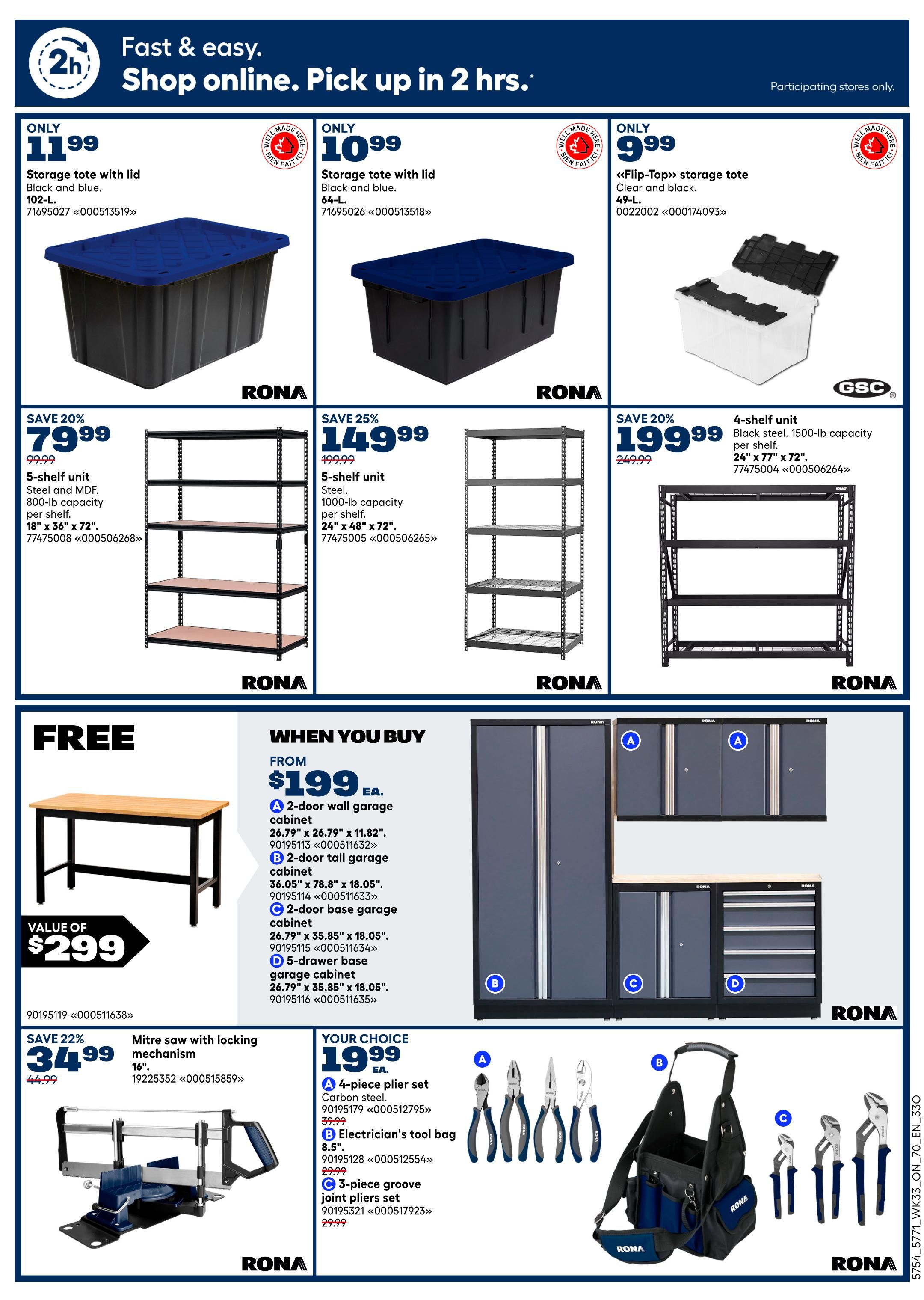 Rona & Rona+ (ON) Flyer September 10 to 16