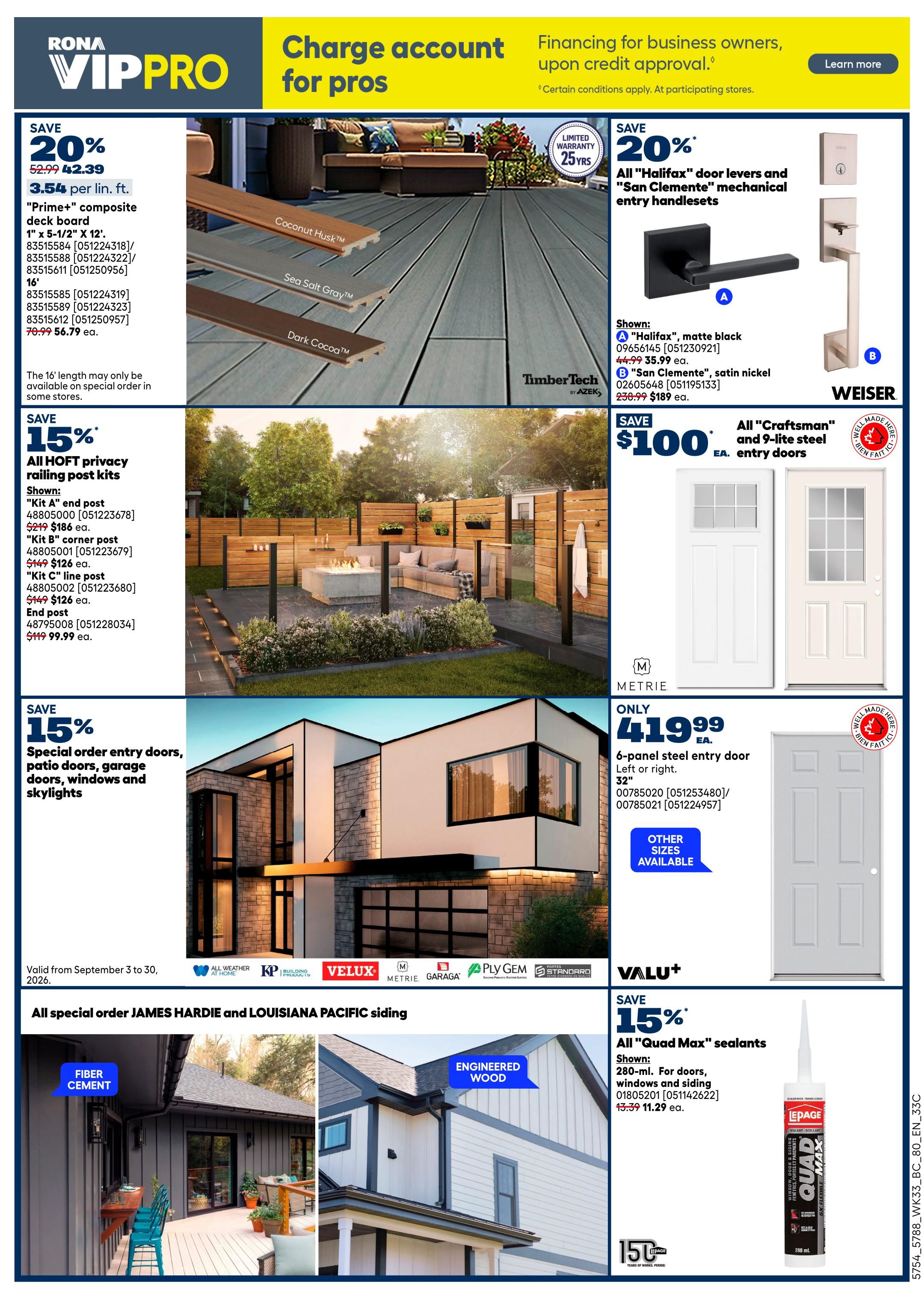 Rona & Rona+ (BC) Flyer September 10 to 16