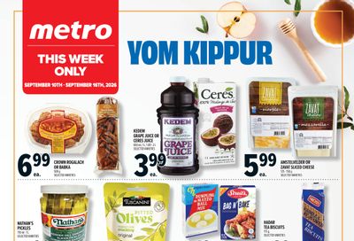 Metro (ON) Yom Kippur Flyer September 10 to 16