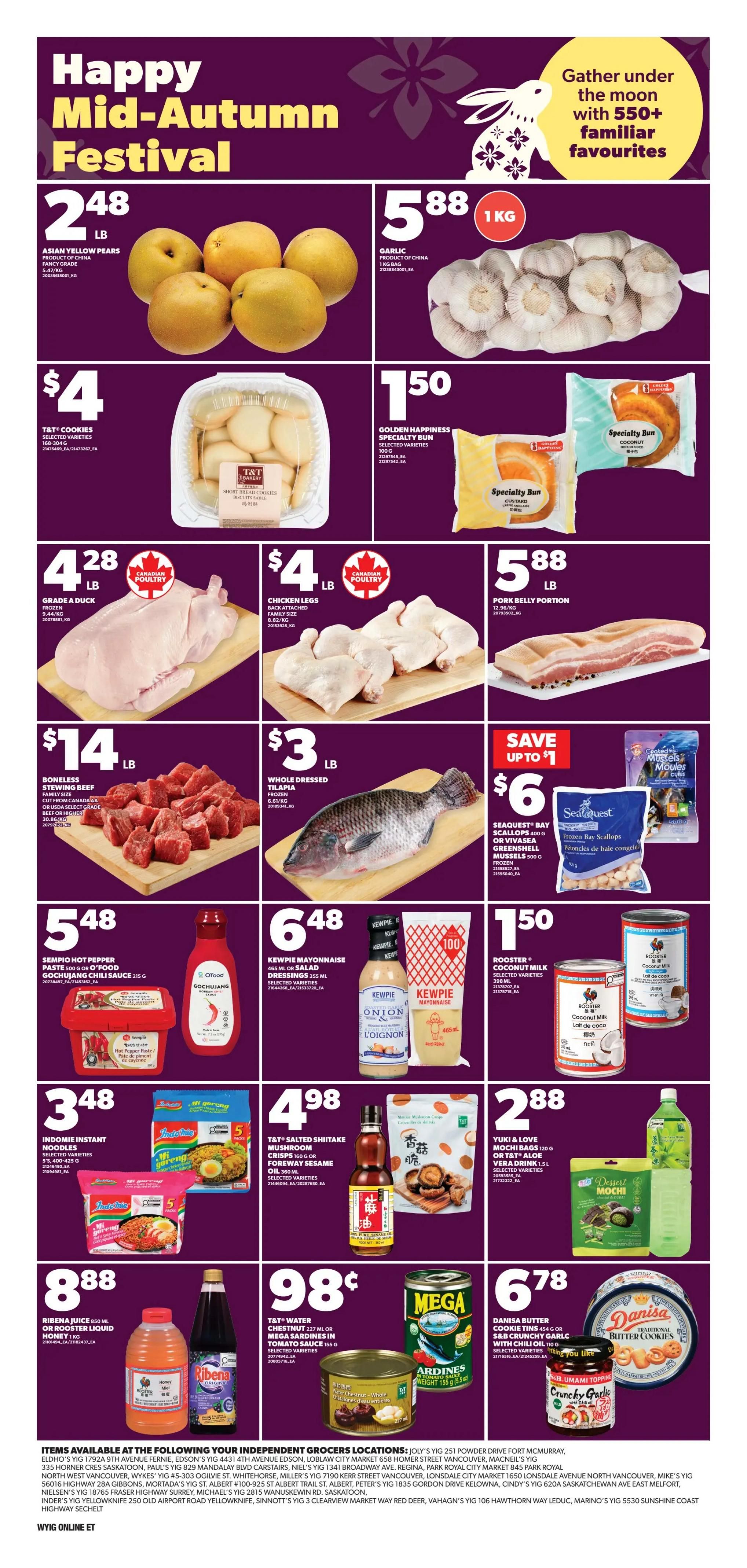Independent Grocer (West) Flyer September 10 to 16