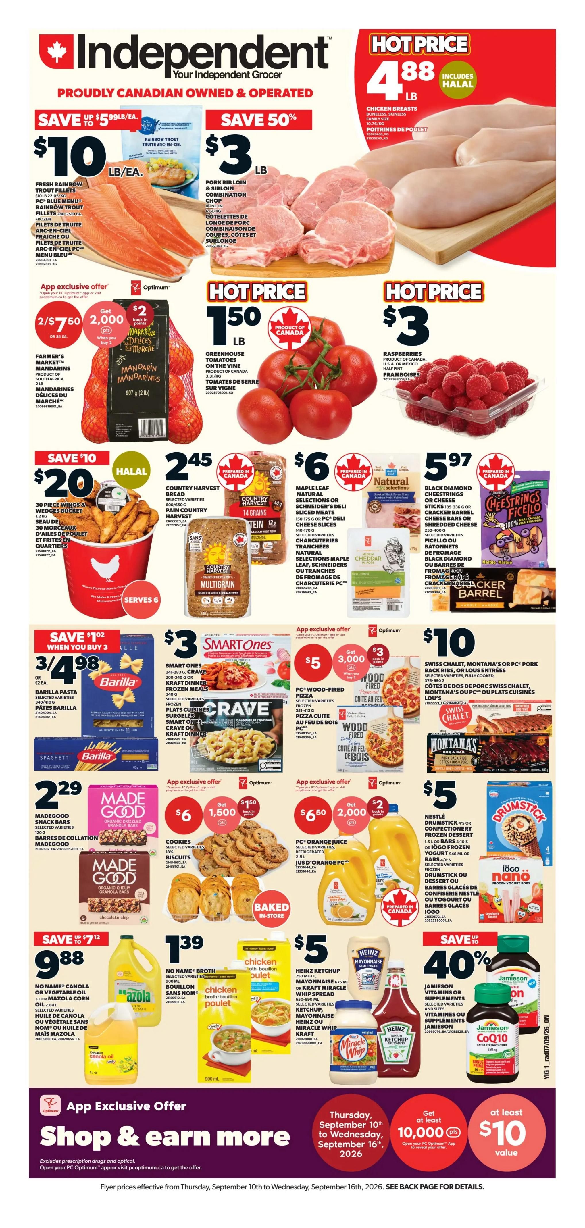 Independent Grocer (ON) Flyer September 10 to 16