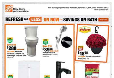 Home Depot (Atlantic) Flyer September 10 to 23