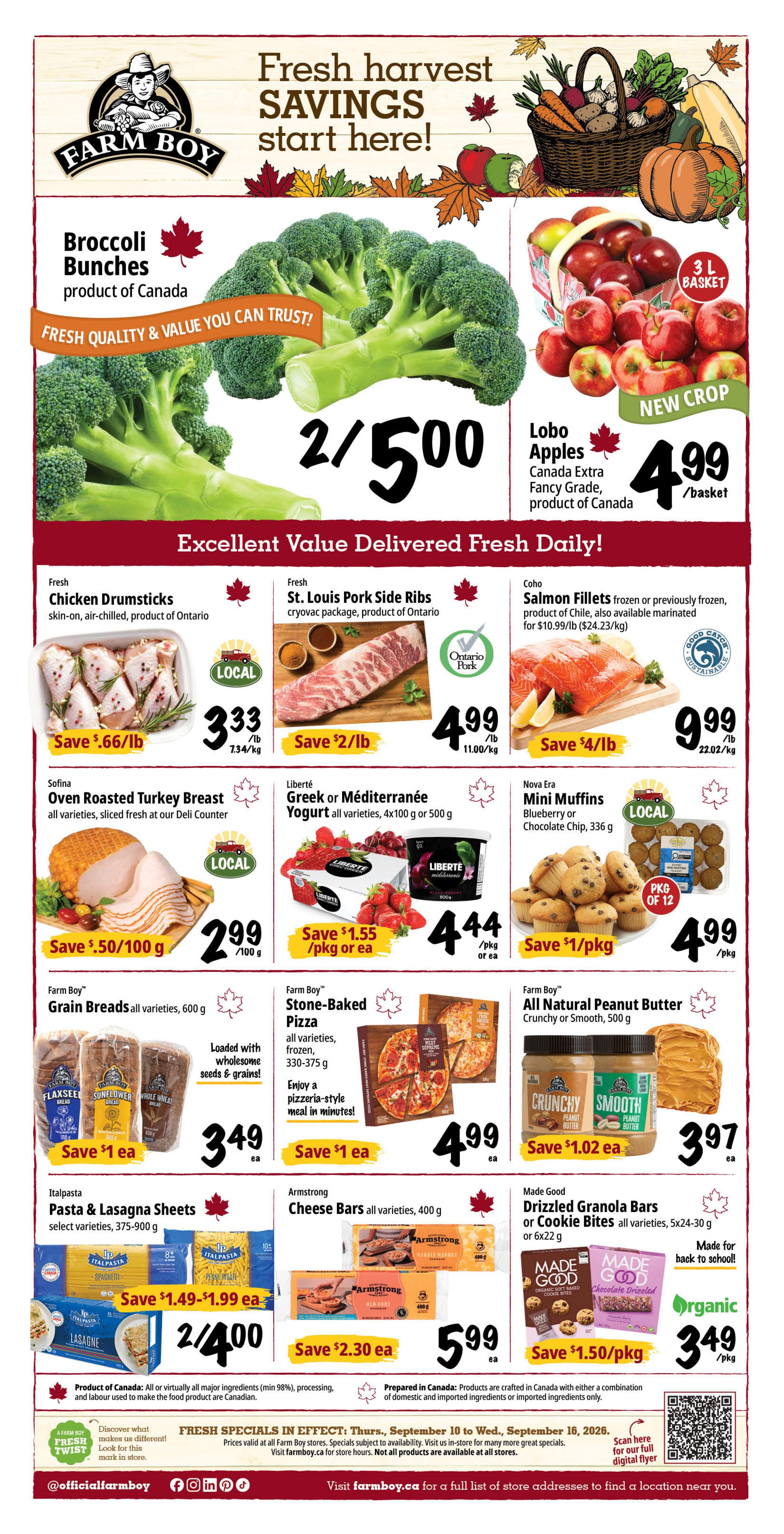 Farm Boy Flyer September 10 to 16