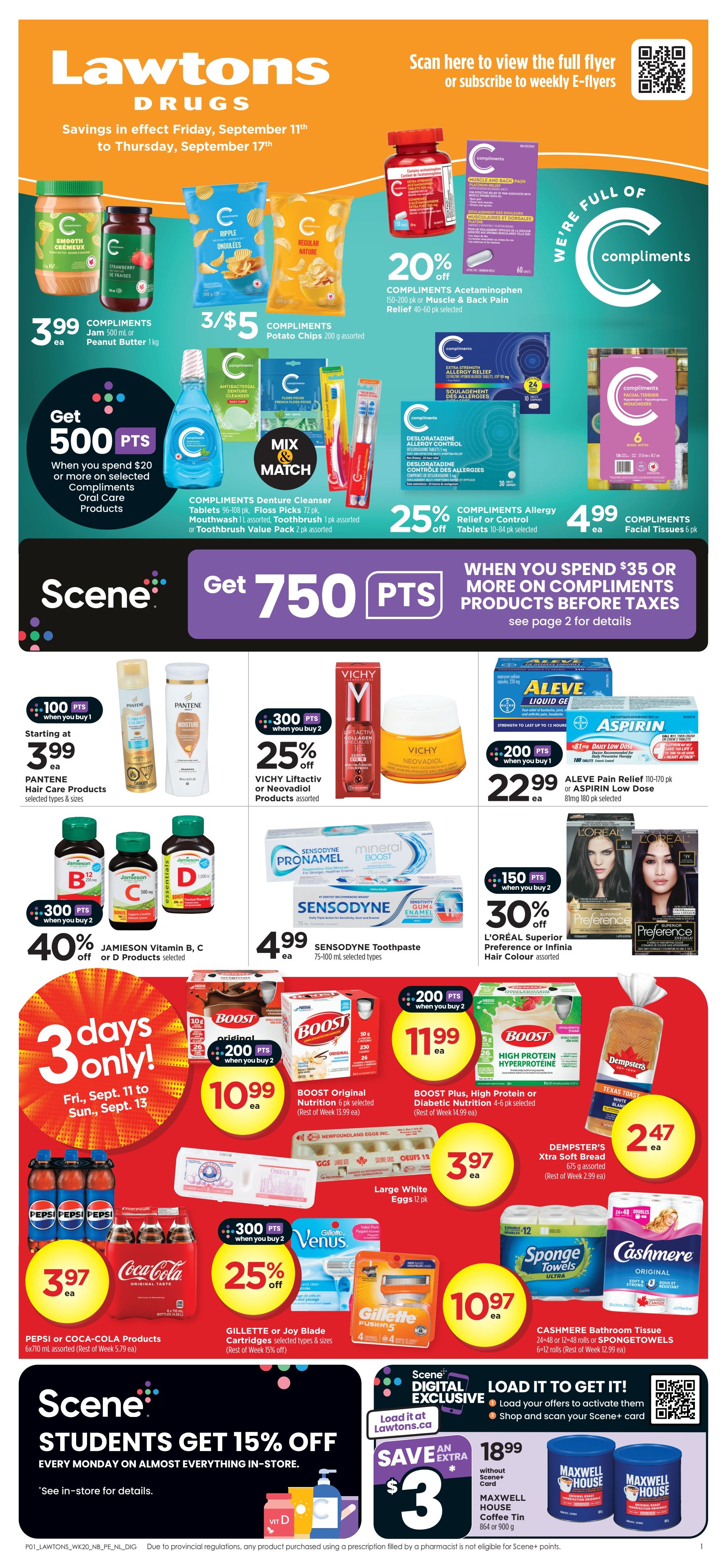 Lawtons Drugs (NB, NL, PE) Flyer September 11 to 17