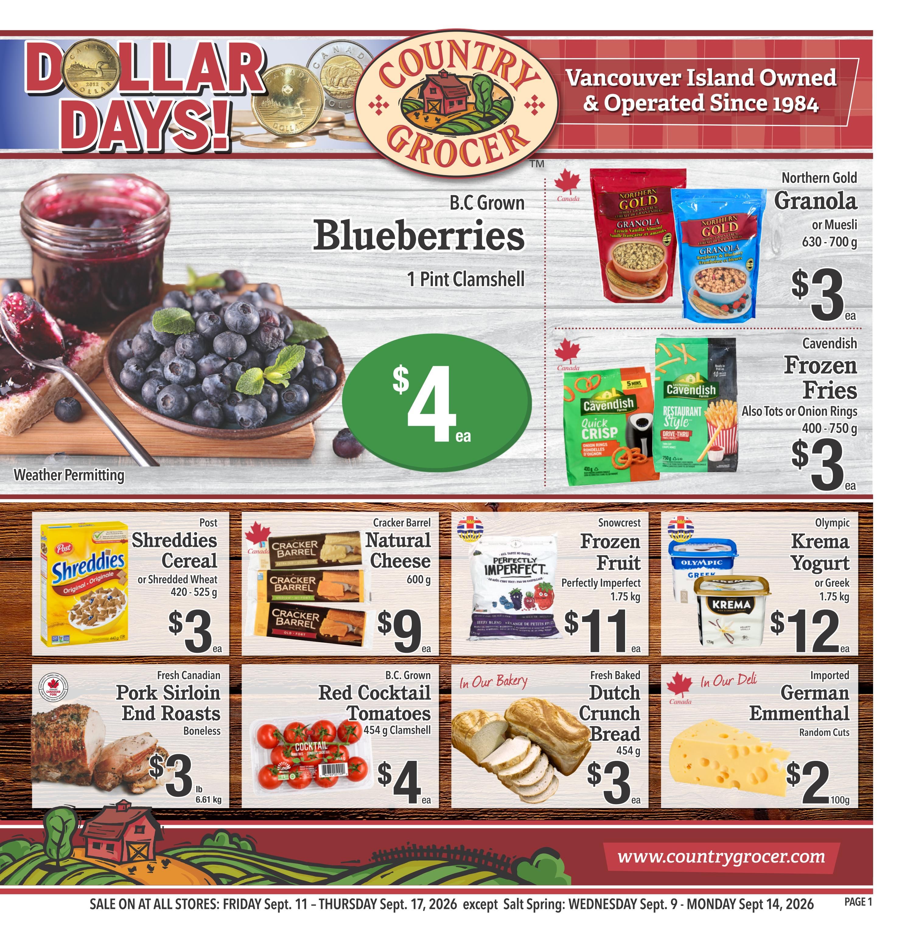 Country Grocer Flyer September 11 to 17