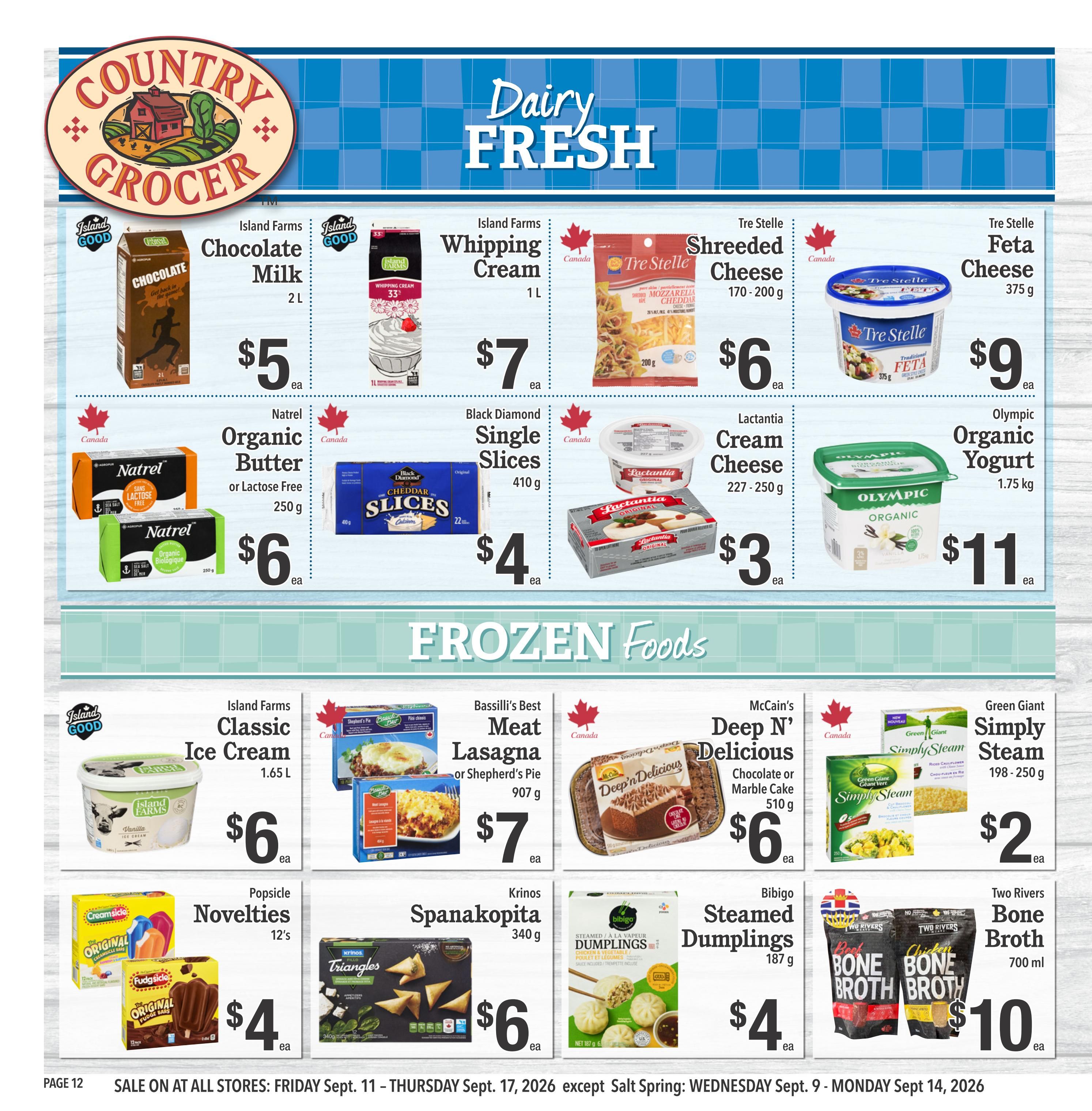 Country Grocer Flyer September 11 to 17
