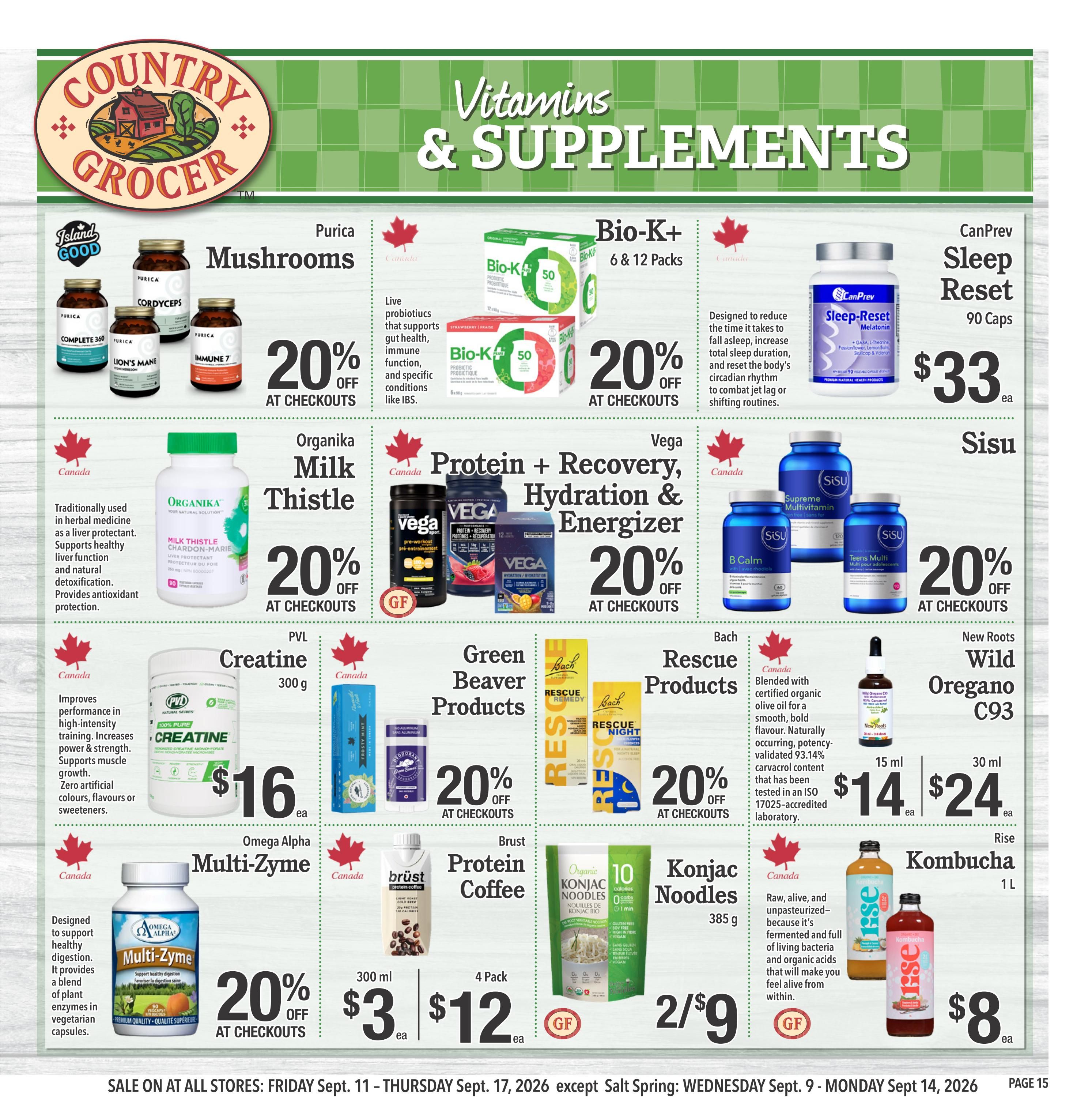 Country Grocer Flyer September 11 to 17
