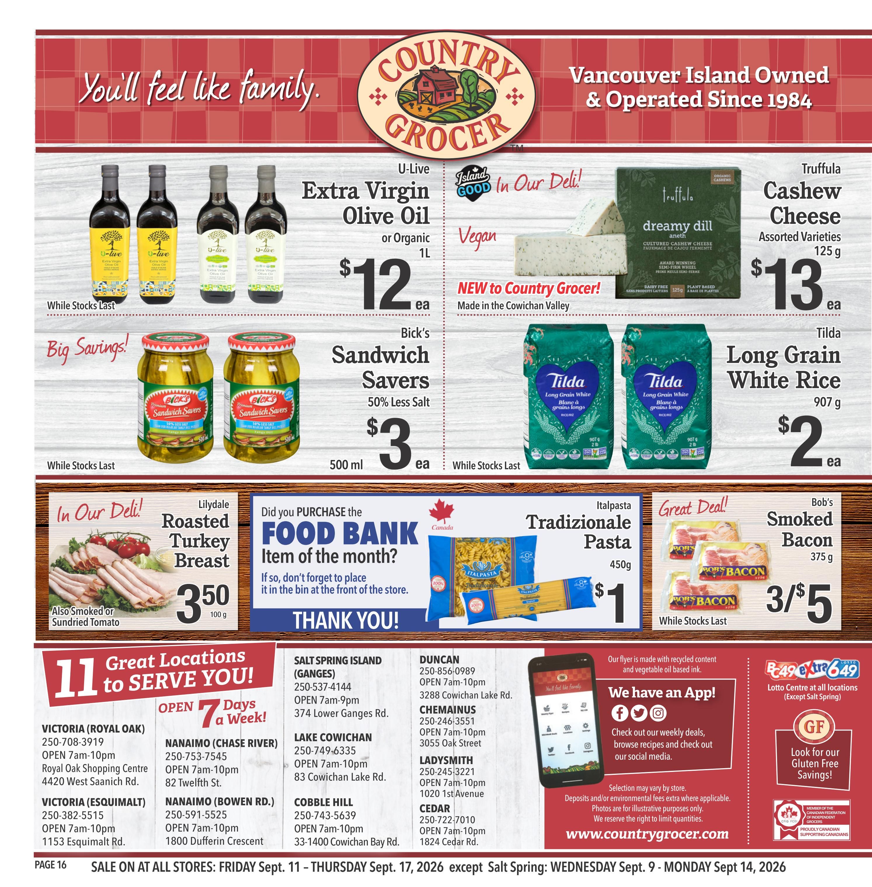 Country Grocer Flyer September 11 to 17