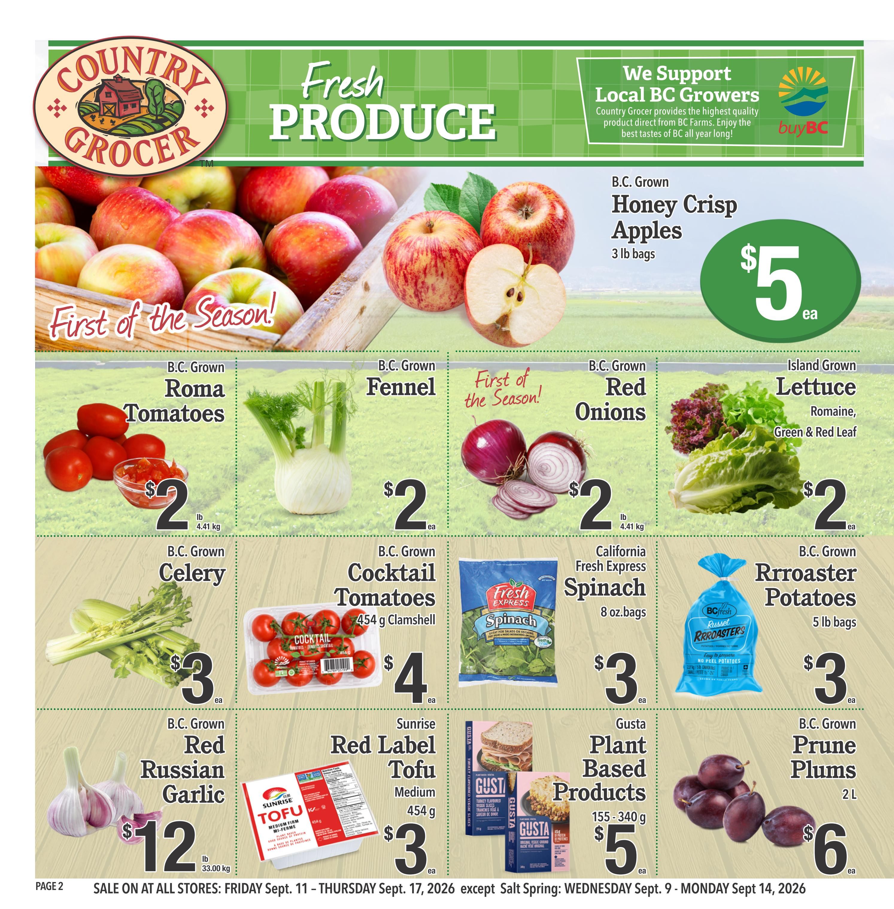 Country Grocer Flyer September 11 to 17