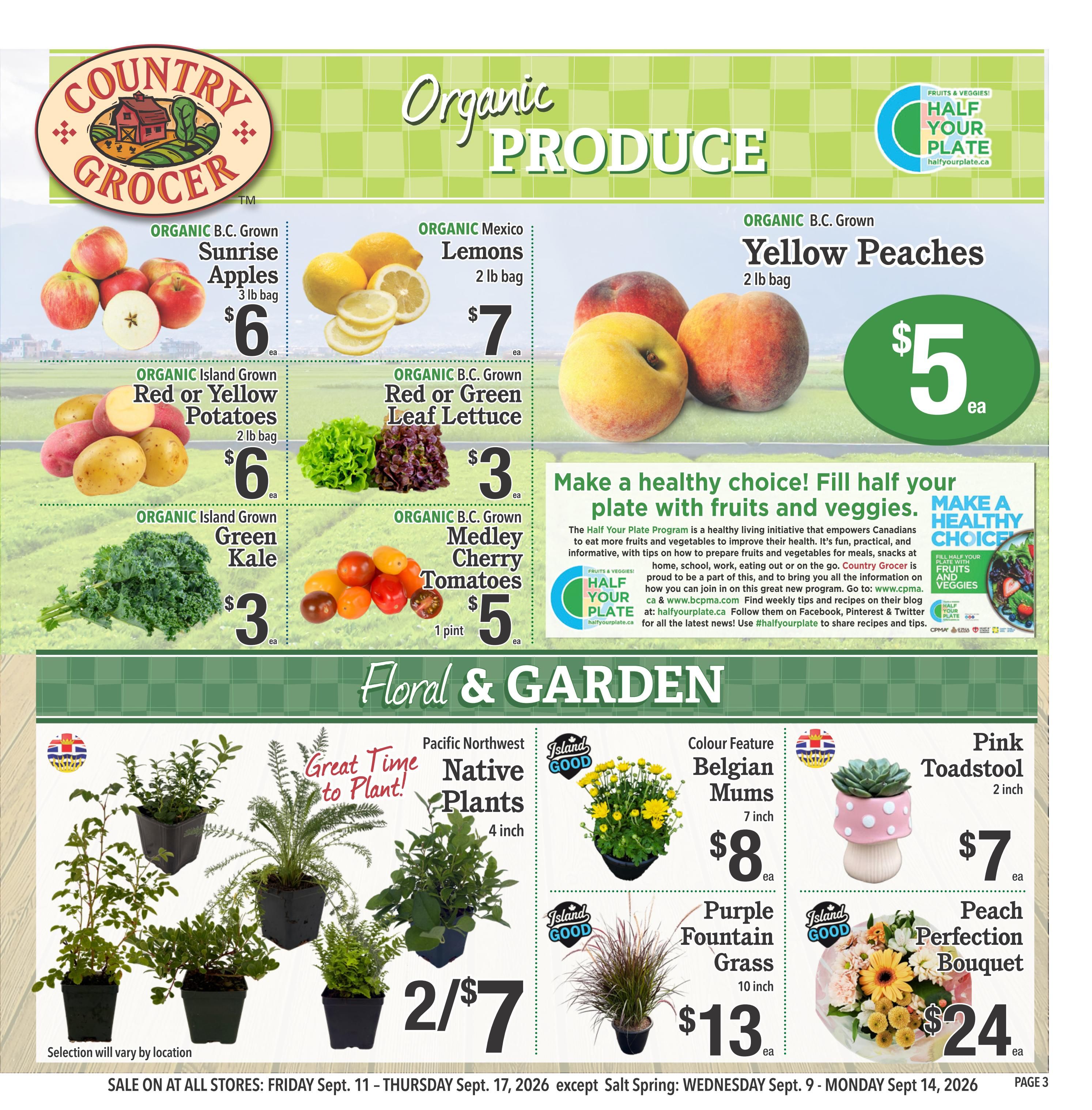 Country Grocer Flyer September 11 to 17