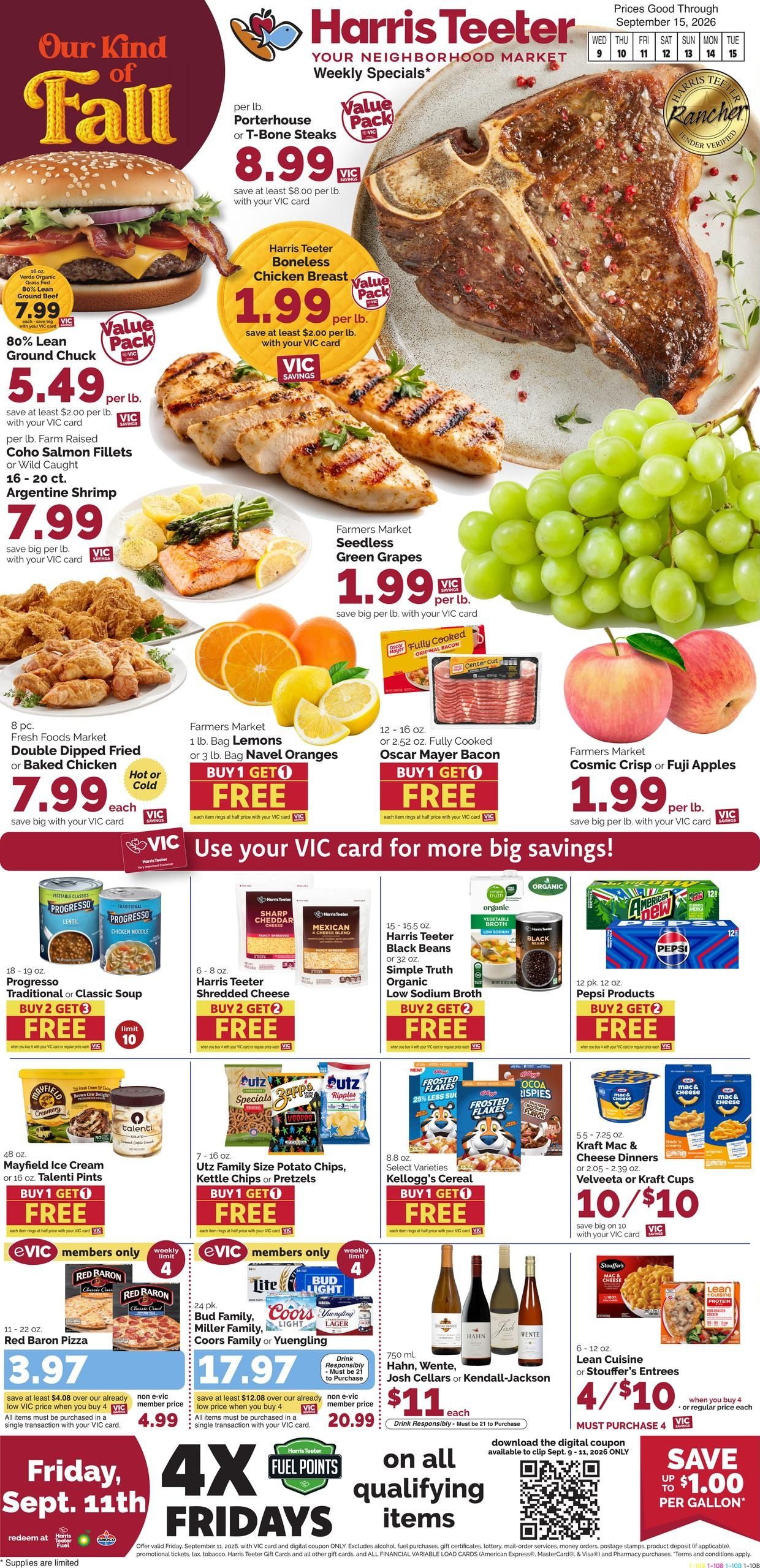 Harris Teeter (Asheville Area, NC) Weekly Ad September 9 - 15, 2026