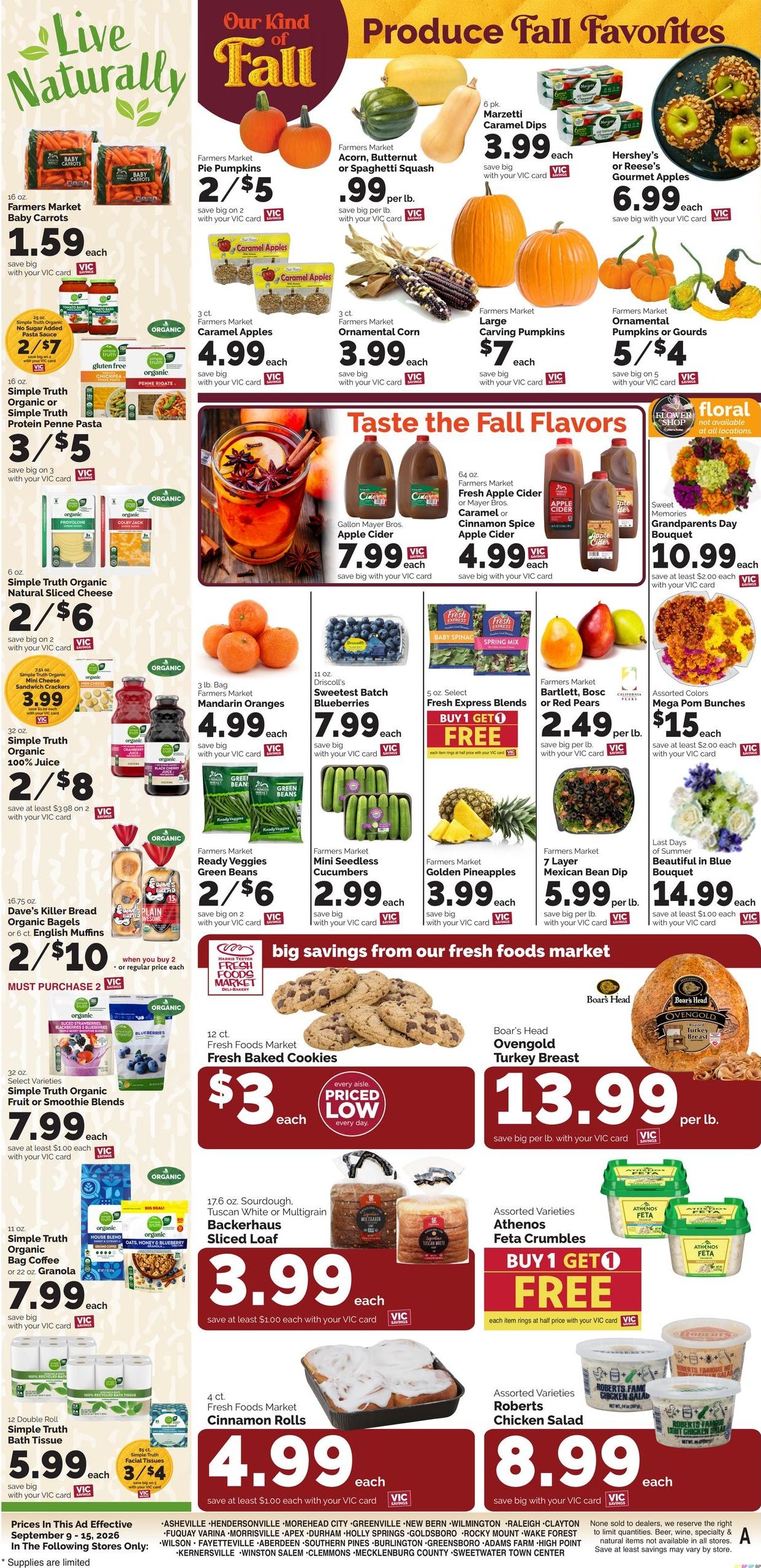 Harris Teeter (Asheville Area, NC) Weekly Ad September 9 - 15, 2026