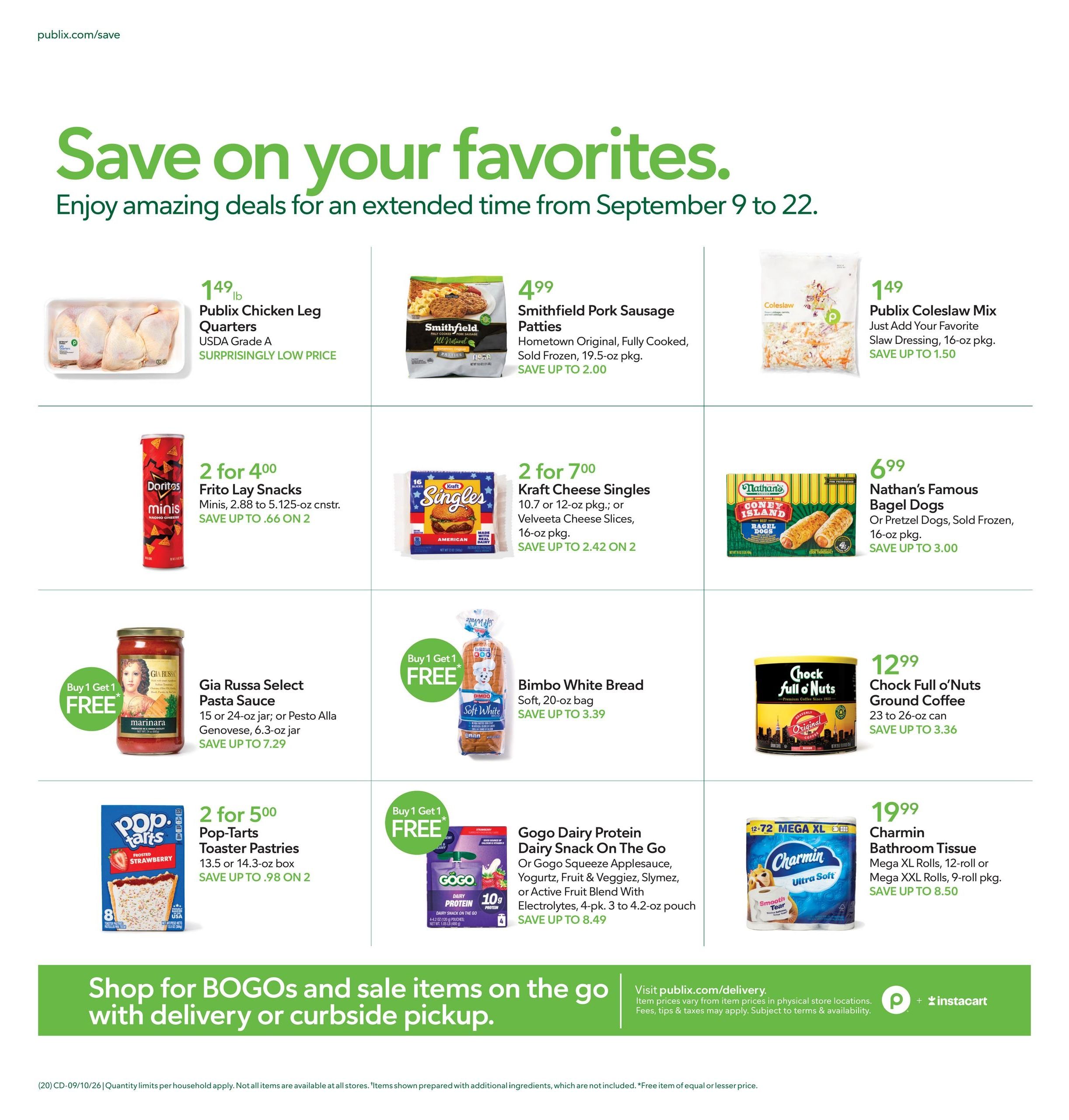 Publix (Cary Area, NC) Weekly Ad September 9 - 15, 2026