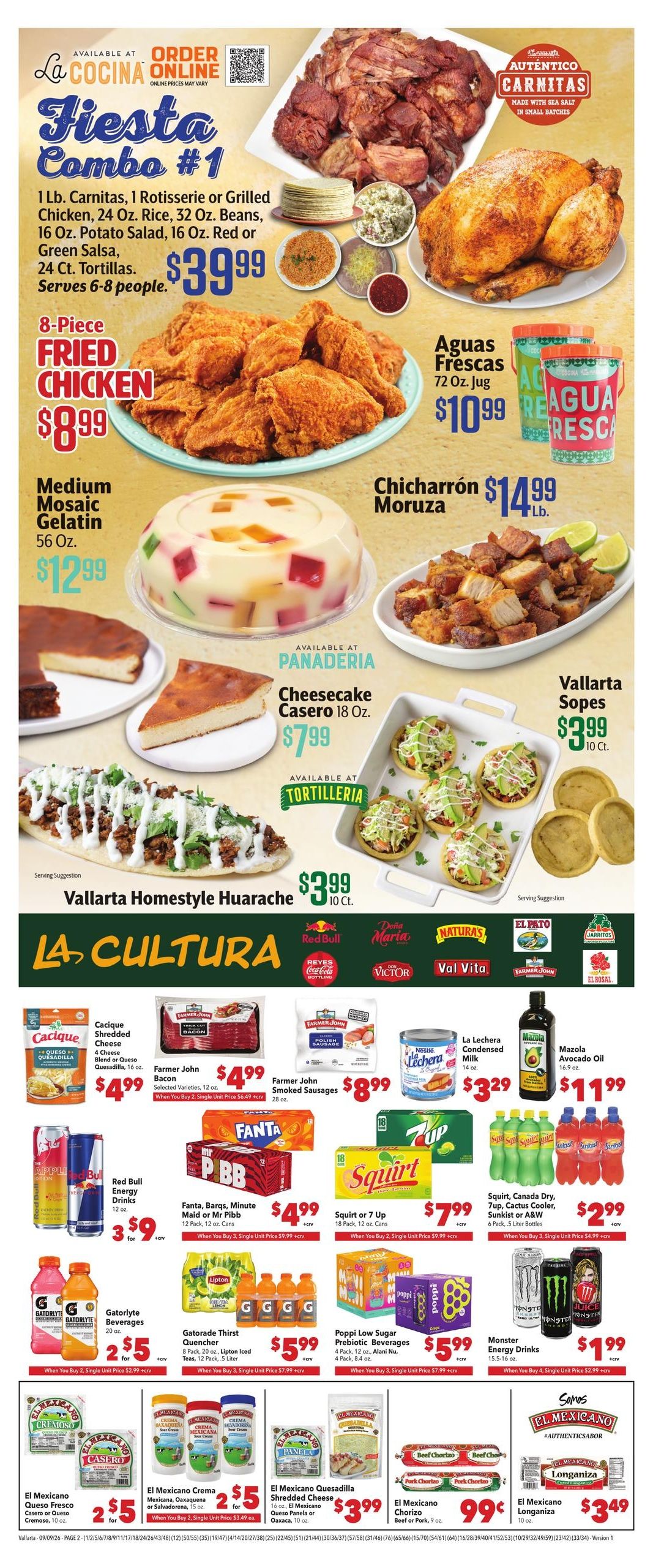 Vallarta Supermarkets Grocery Savings Weekly Ad September 9 - 15, 2026