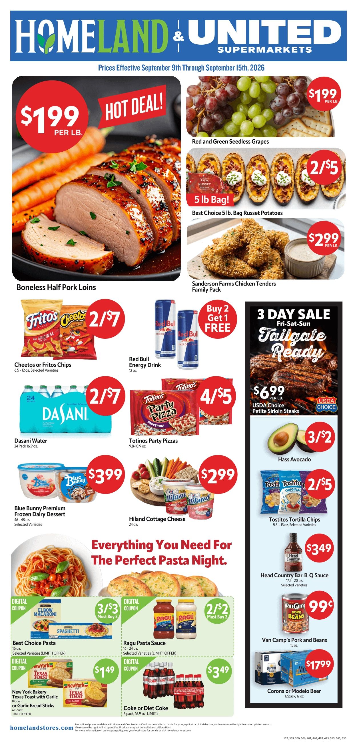 Homeland Stores (Bartlesville and Nowata, OK) Weekly Ad September 9 - 15, 2026