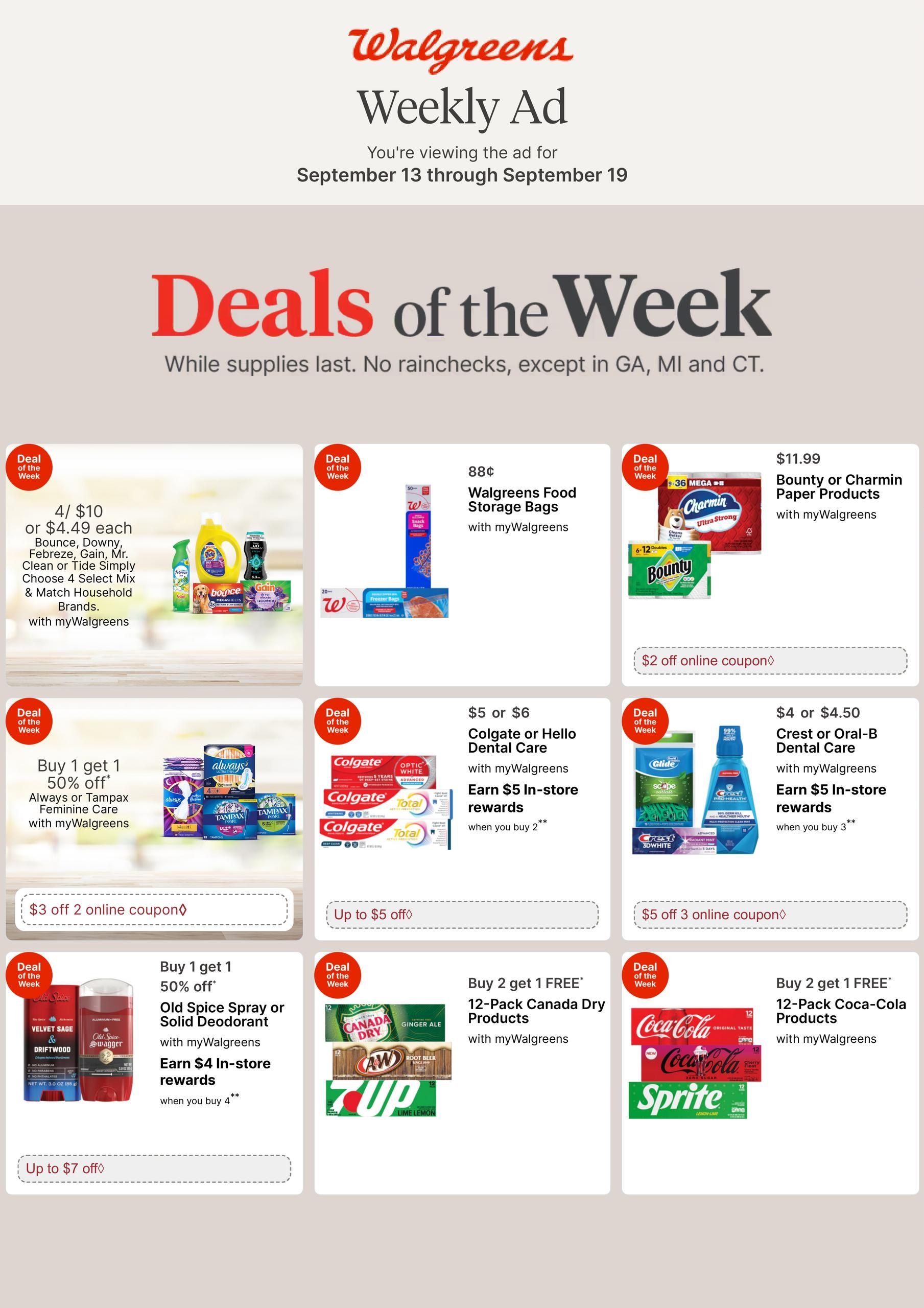 Walgreens (Kennewick Area, WA) Weekly Ad September 13 - 19, 2026