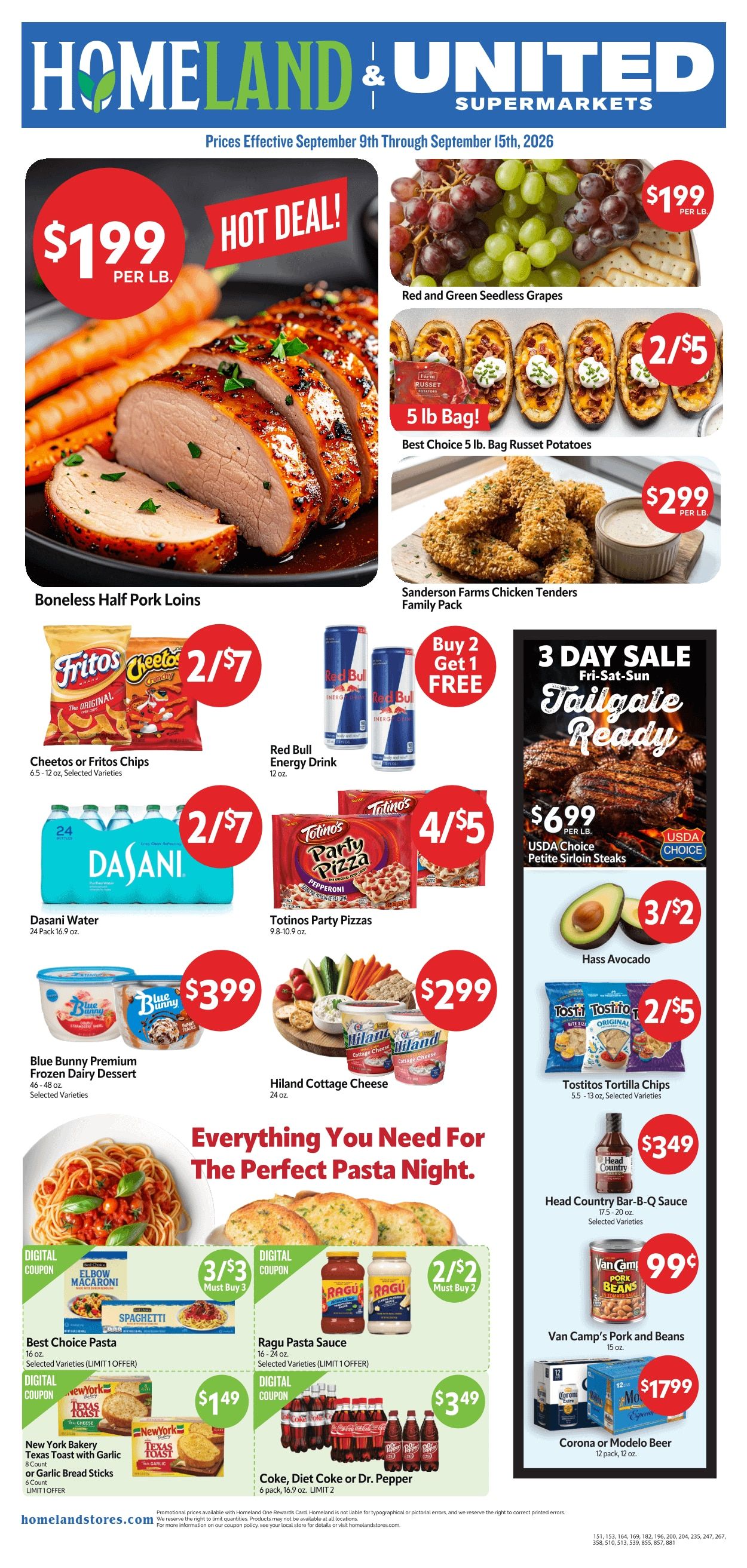 Homeland Stores (Haskell and Pryor, OK) Weekly Ad September 9 - 15, 2026