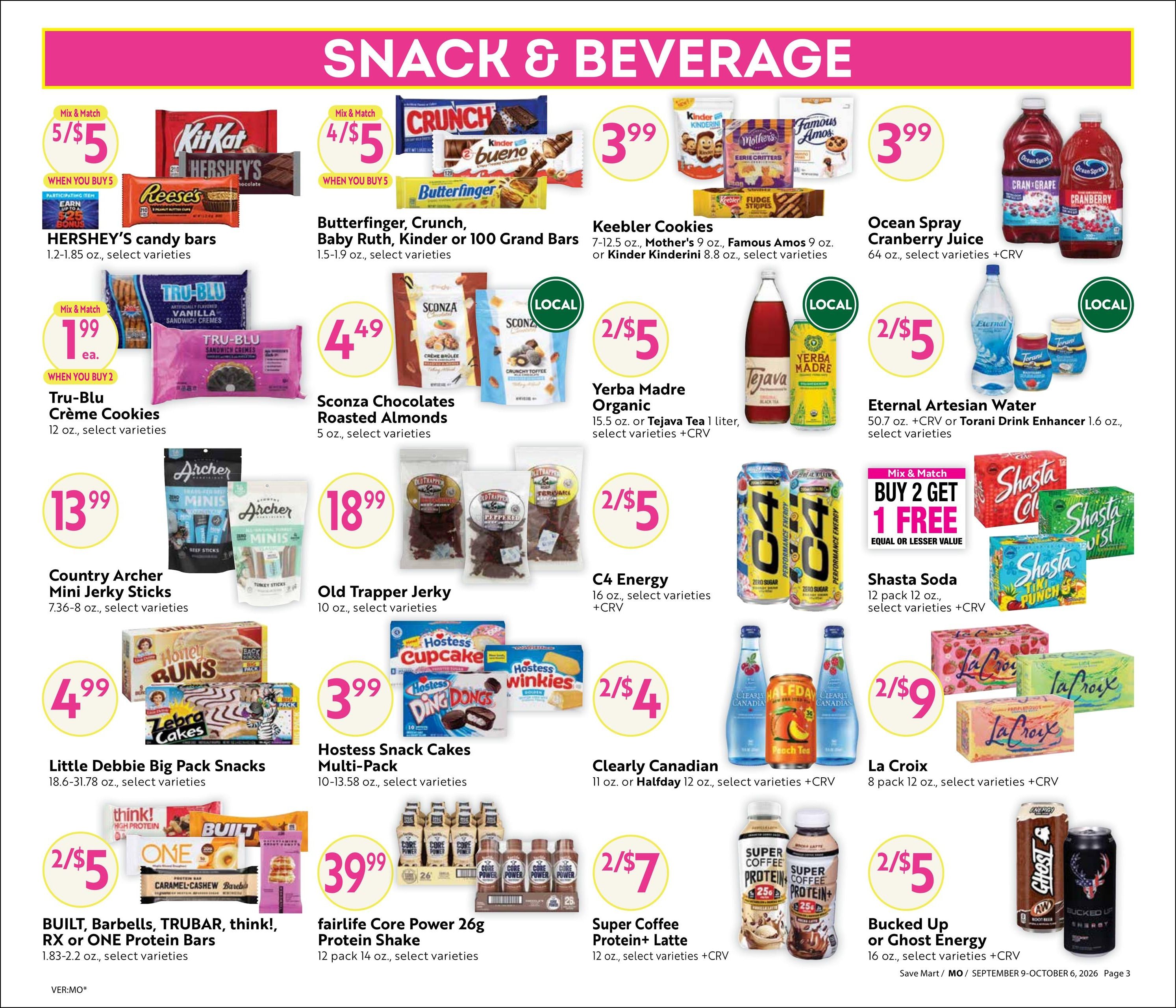 Save Mart (Alameda Area, CA) Big Monthly Deals Weekly Ad September 9 - October 6, 2026