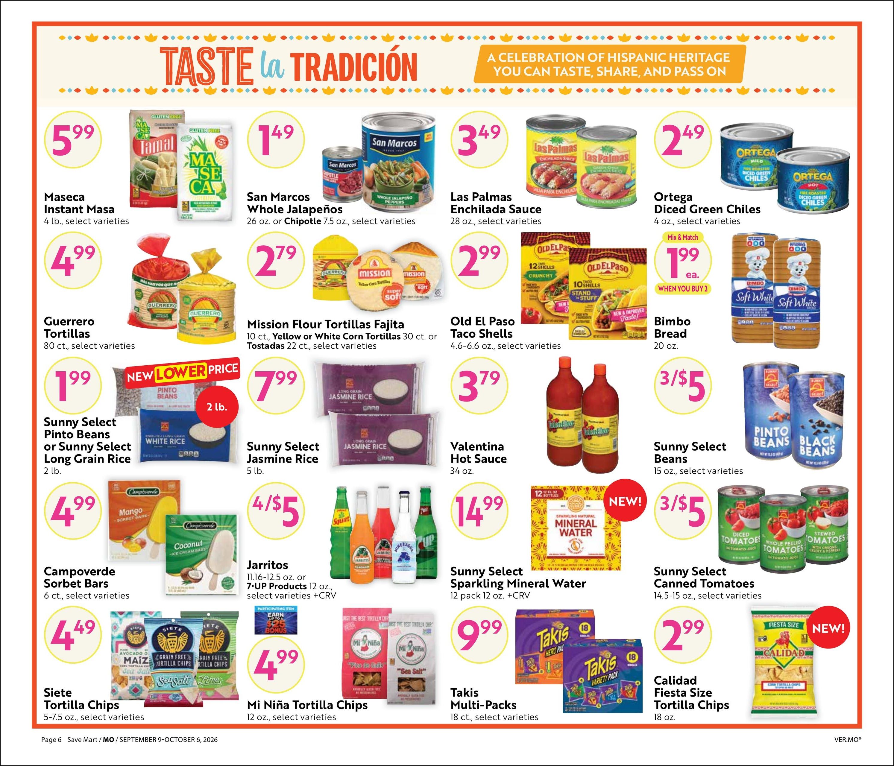 Save Mart (Alameda Area, CA) Big Monthly Deals Weekly Ad September 9 - October 6, 2026