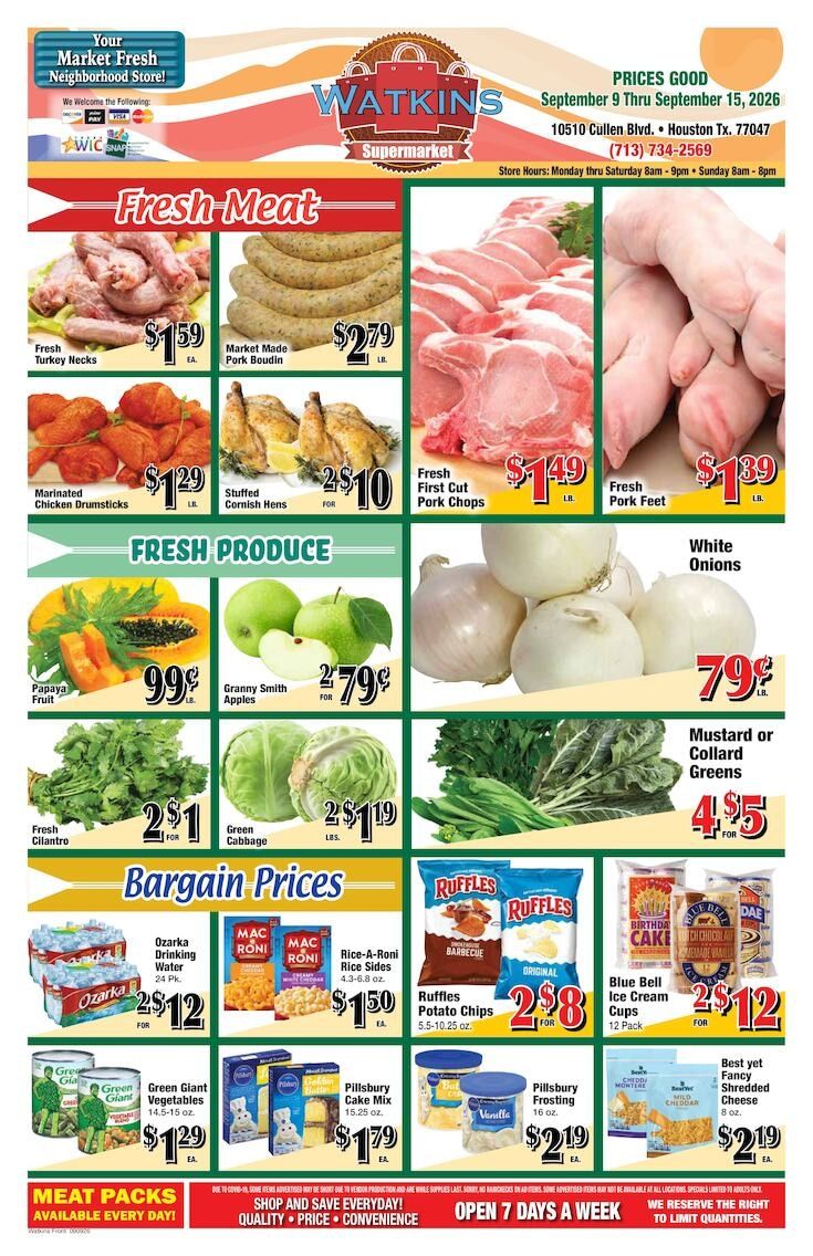 Watkins Supermarket Weekly Ad September 9 - 15, 2026