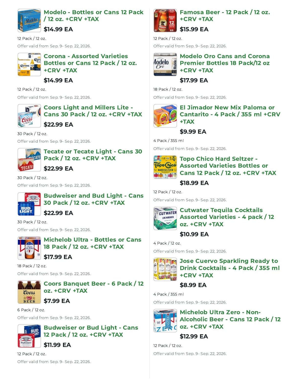 Northgate Market Weekly Ad September 9 - 22, 2026