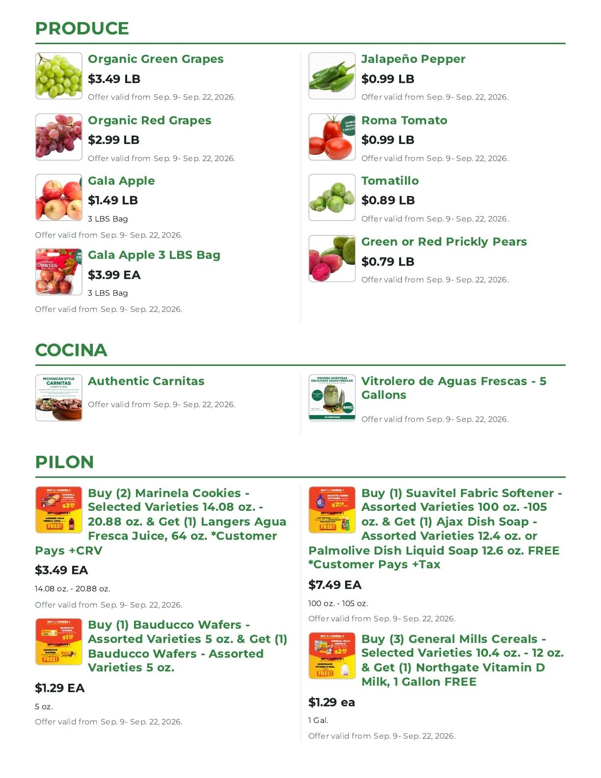 Northgate Market Weekly Ad September 9 - 22, 2026