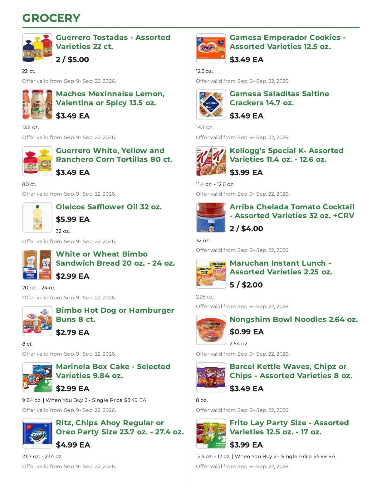 Northgate Market Weekly Ad September 9 - 22, 2026