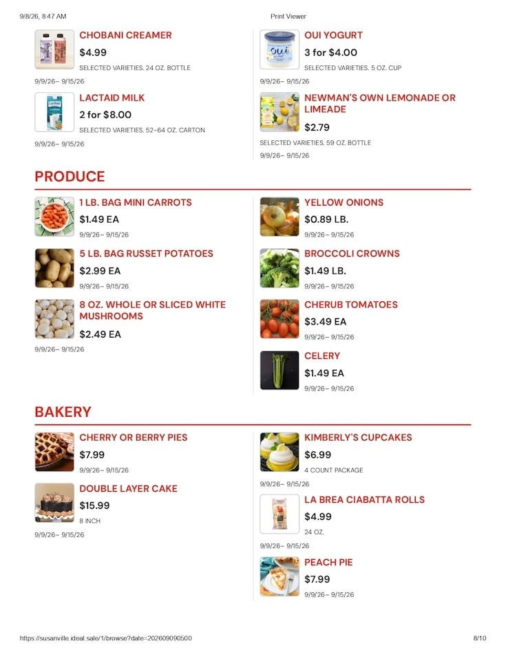 Susanville Supermarket IGA Weekly Ad September 9 - 15, 2026
