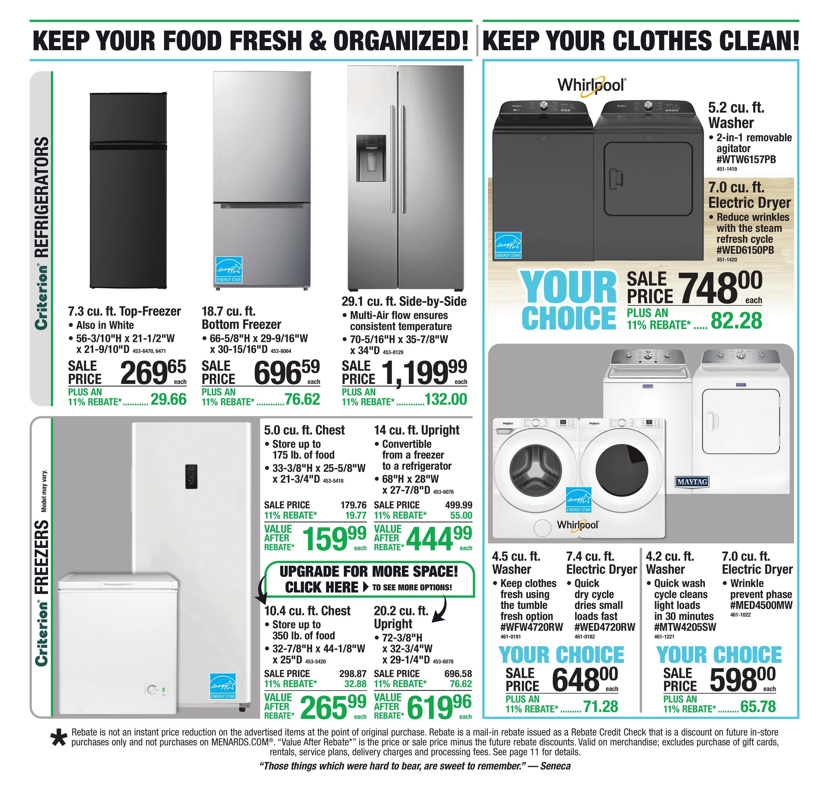 Menards (Chillicothe-Kirksville Area, MO) 11% Rebate Sale Weekly Ad September 9 - 20, 2026