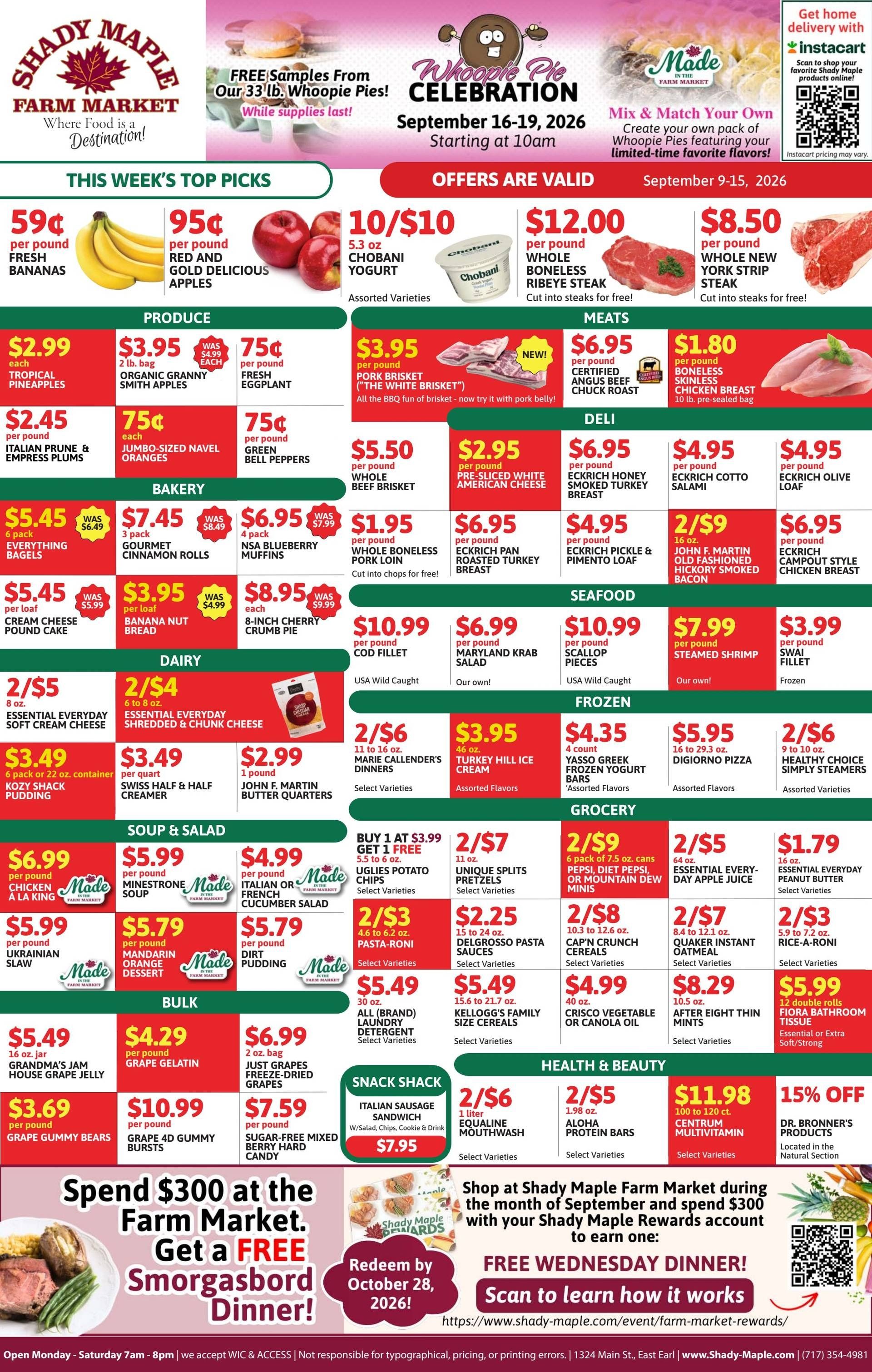 Shady Maple Weekly Ad September 9 - 15, 2026