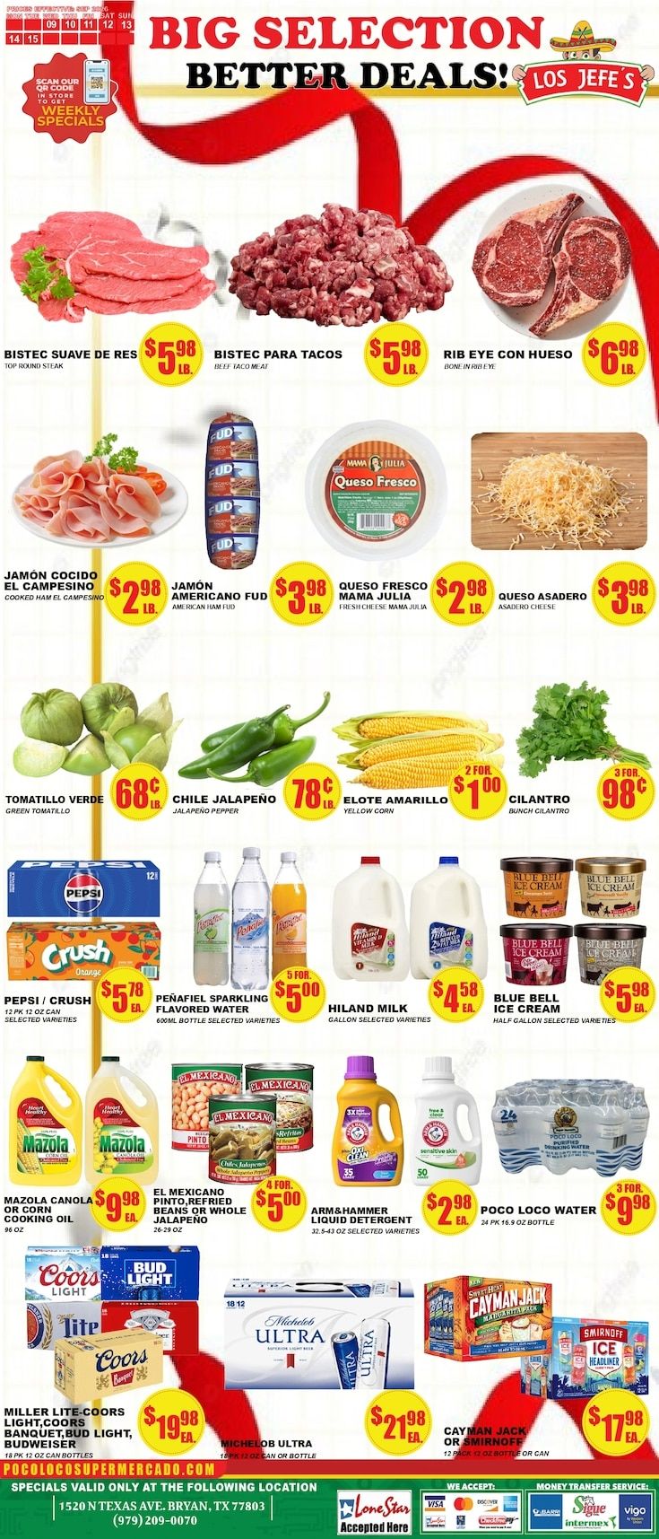 Poco Loco Supermercado (Bryan, TX) Weekly Ad September 9 - 15, 2026