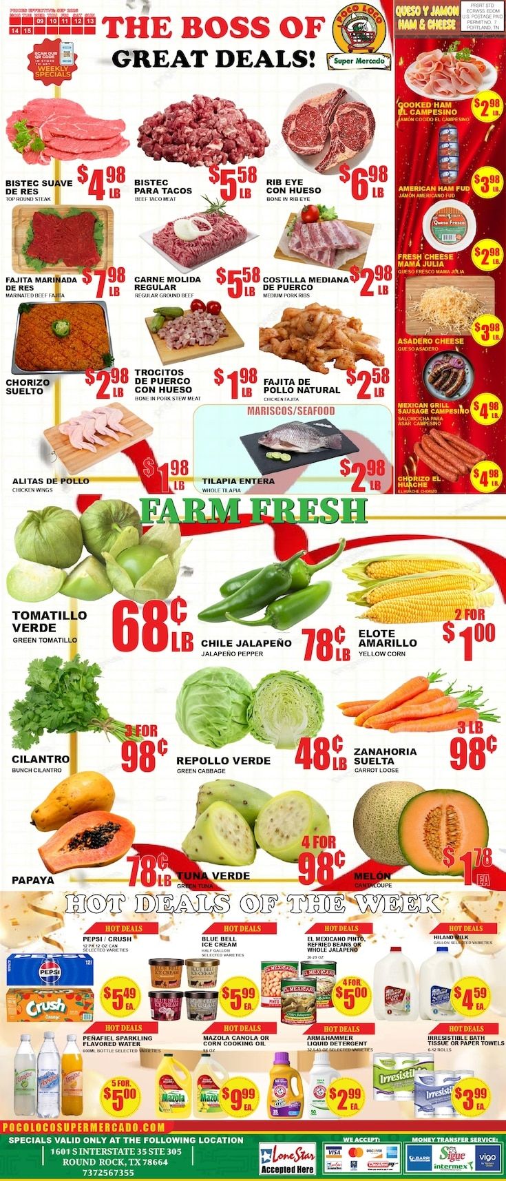 Poco Loco Supermercado (Round Rock, TX) Weekly Ad September 9 - 15, 2026