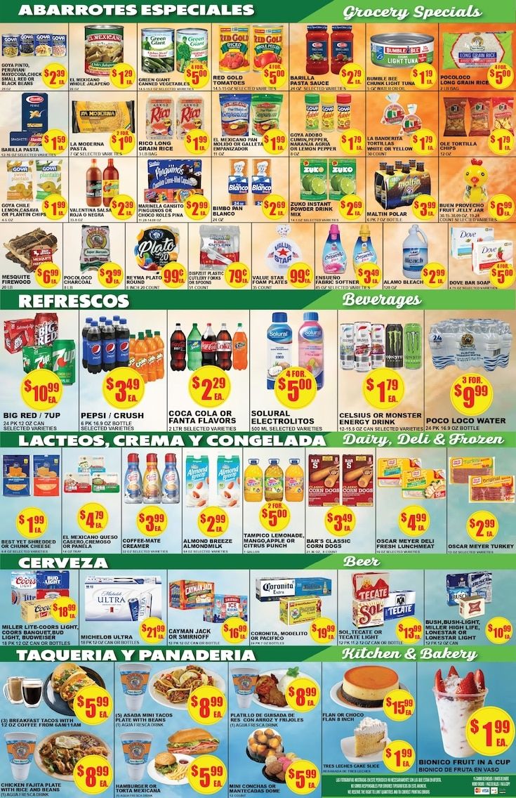 Poco Loco Supermercado (Texas) Weekly Ad September 9 - 15, 2026