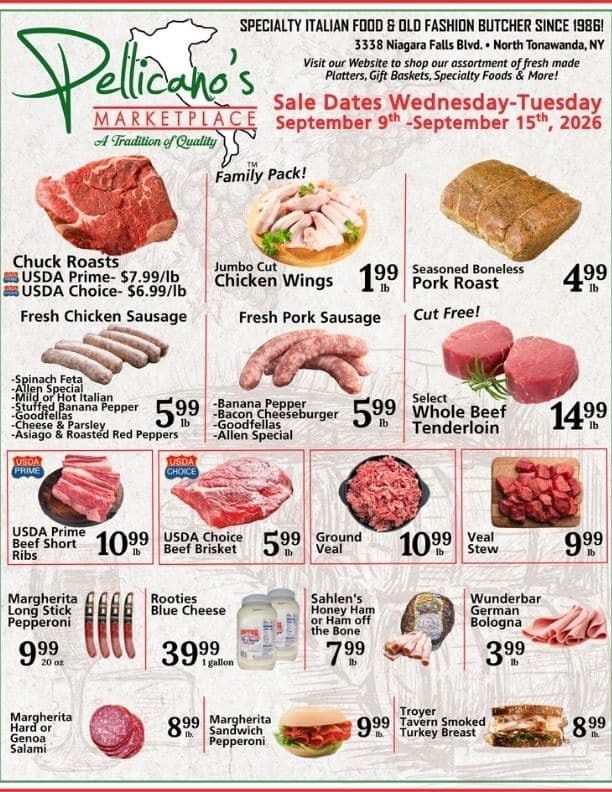Pellicano's Marketplace Weekly Ad September 9 - 15, 2026