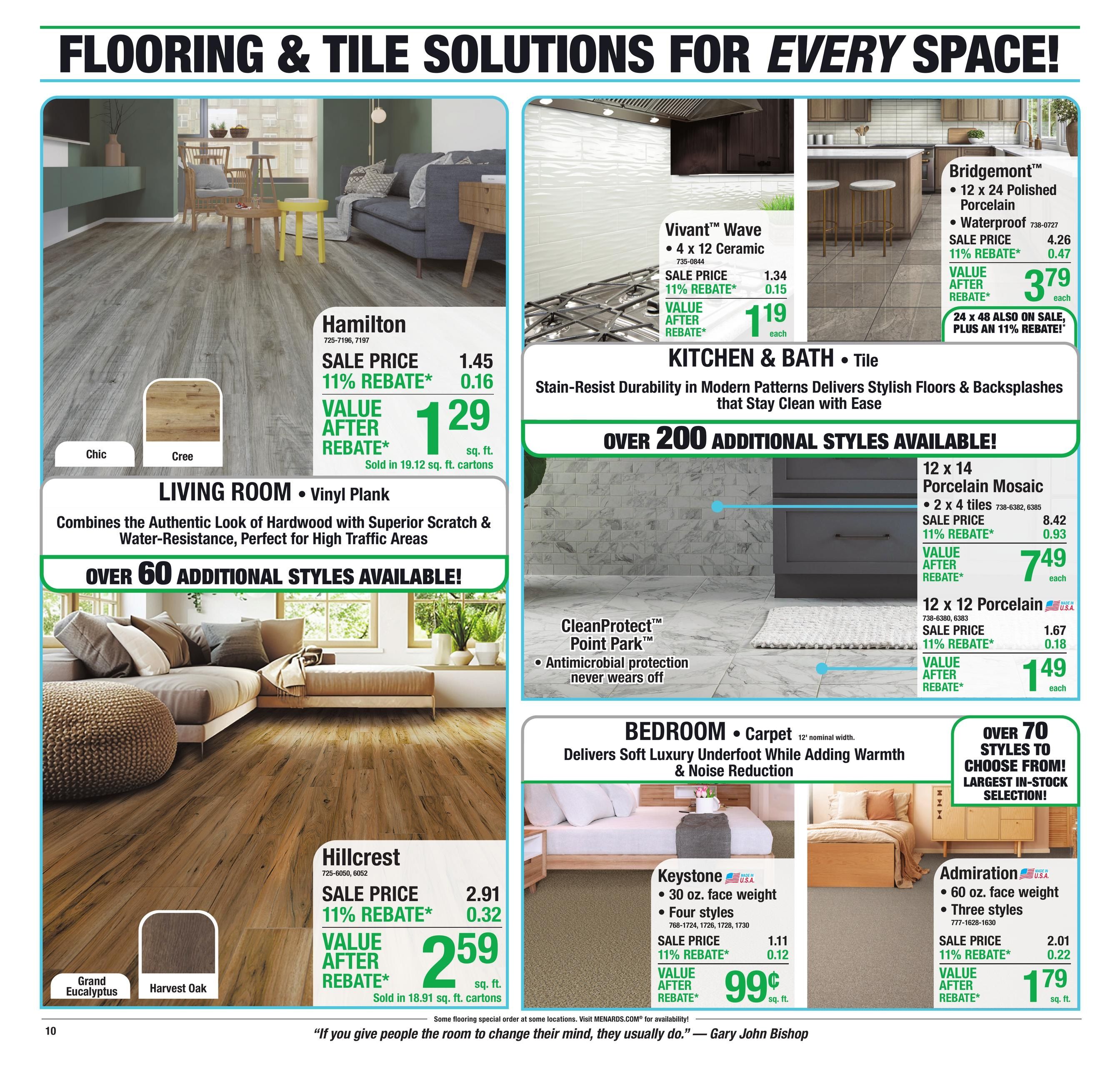 Menards (Escanaba Area, MI) 11% Rebate Sale Weekly Ad September 9 - 20, 2026
