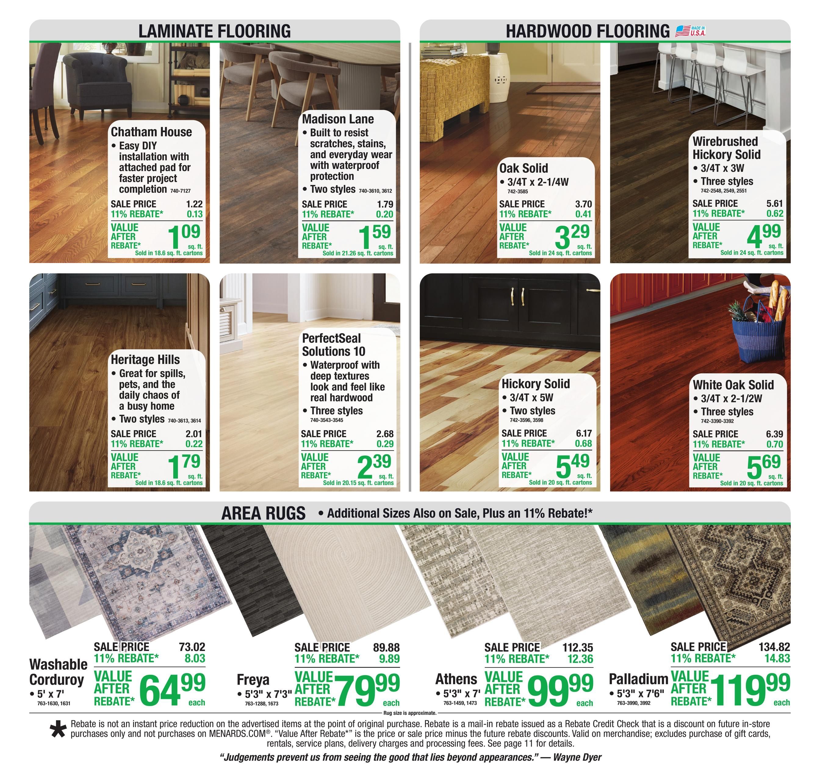 Menards (Escanaba Area, MI) 11% Rebate Sale Weekly Ad September 9 - 20, 2026
