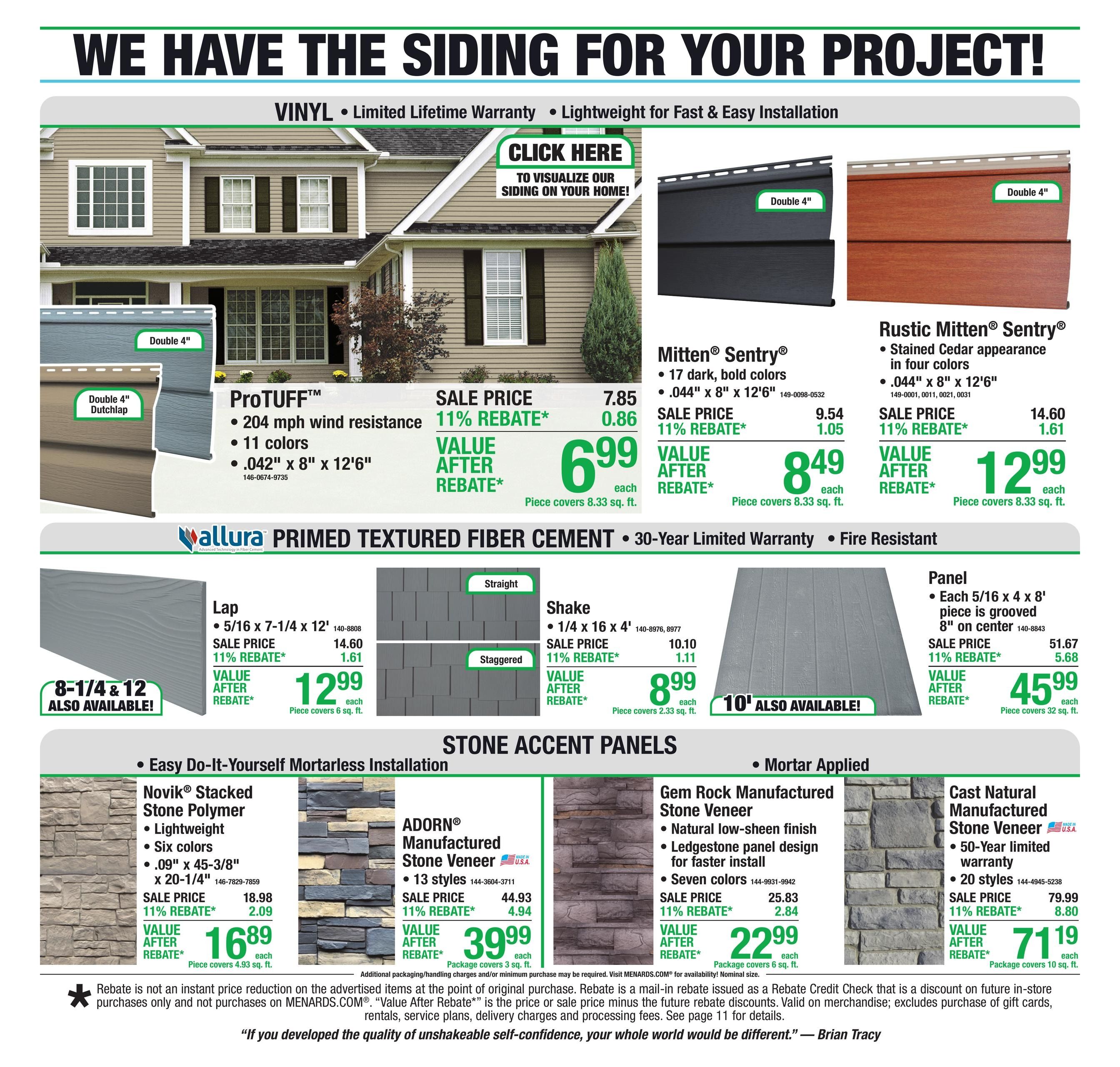 Menards (Quincy Area, IL) 11% Rebate Sale Weekly Ad September 9 - 20, 2026
