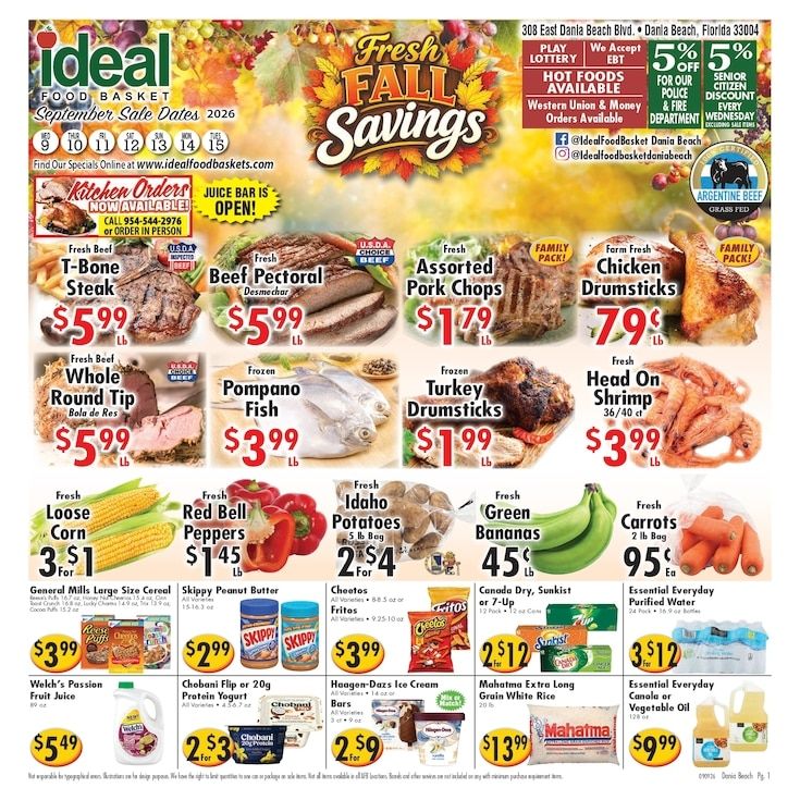 Ideal Food Basket (Dania Beach, FL) Weekly Ad September 9 - 15, 2026