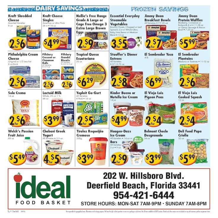Ideal Food Basket (Deerfield Beach, FL) Weekly Ad September 9 - 15, 2026