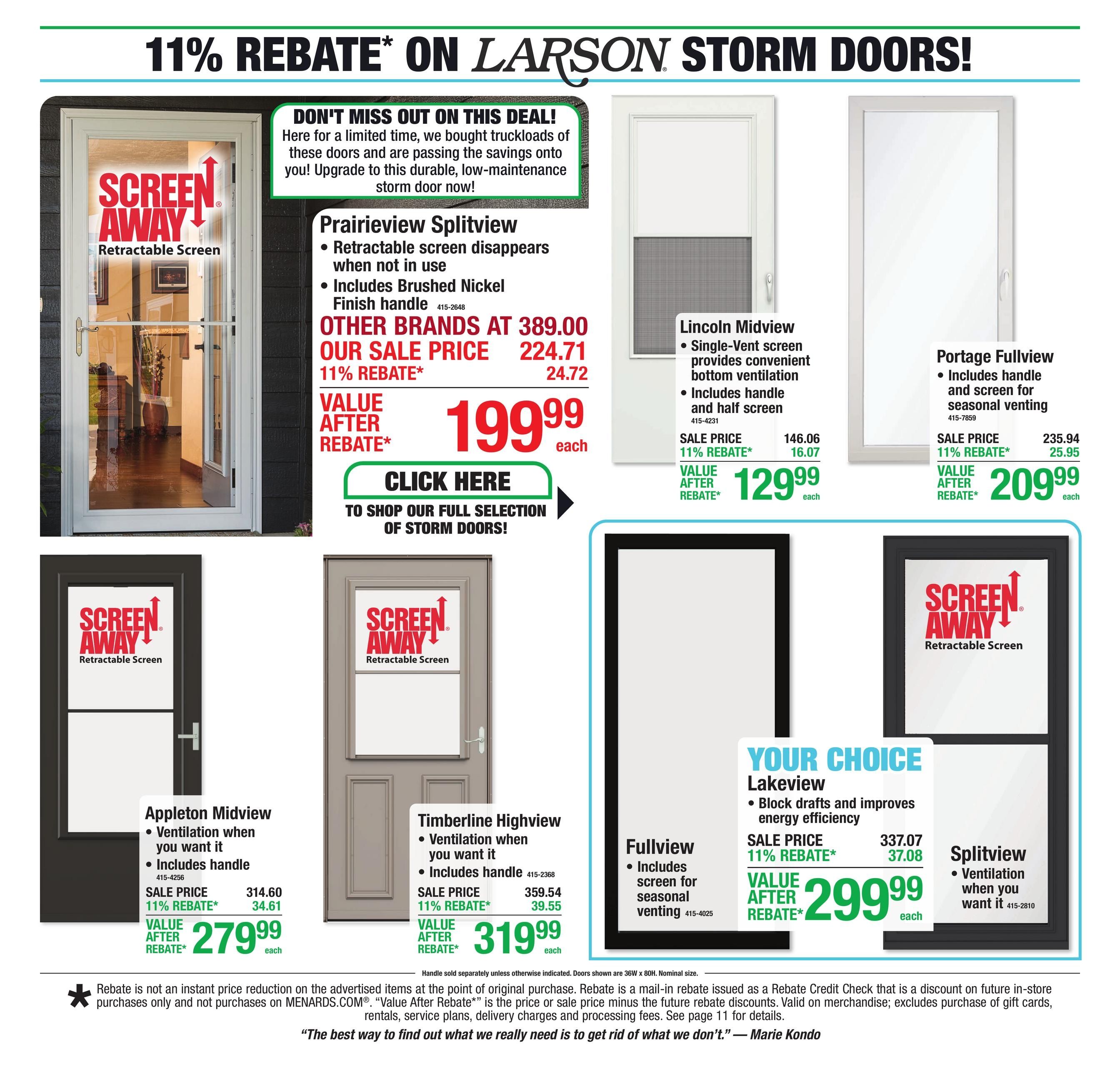 Menards (Almena Area, KS) 11% Rebate Sale Weekly Ad September 9 - 20, 2026
