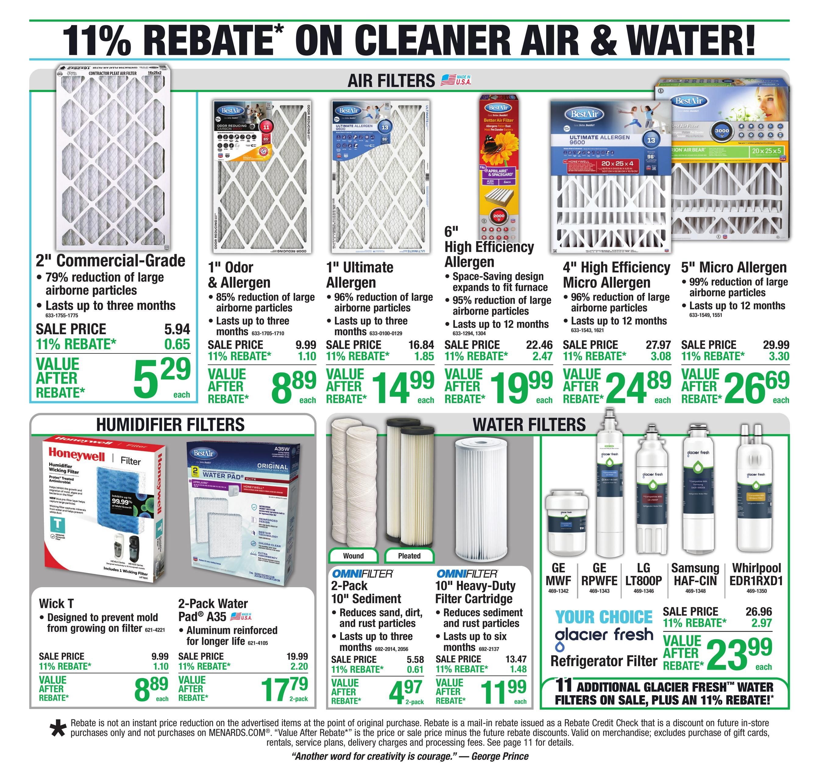 Menards (Almena Area, KS) 11% Rebate Sale Weekly Ad September 9 - 20, 2026