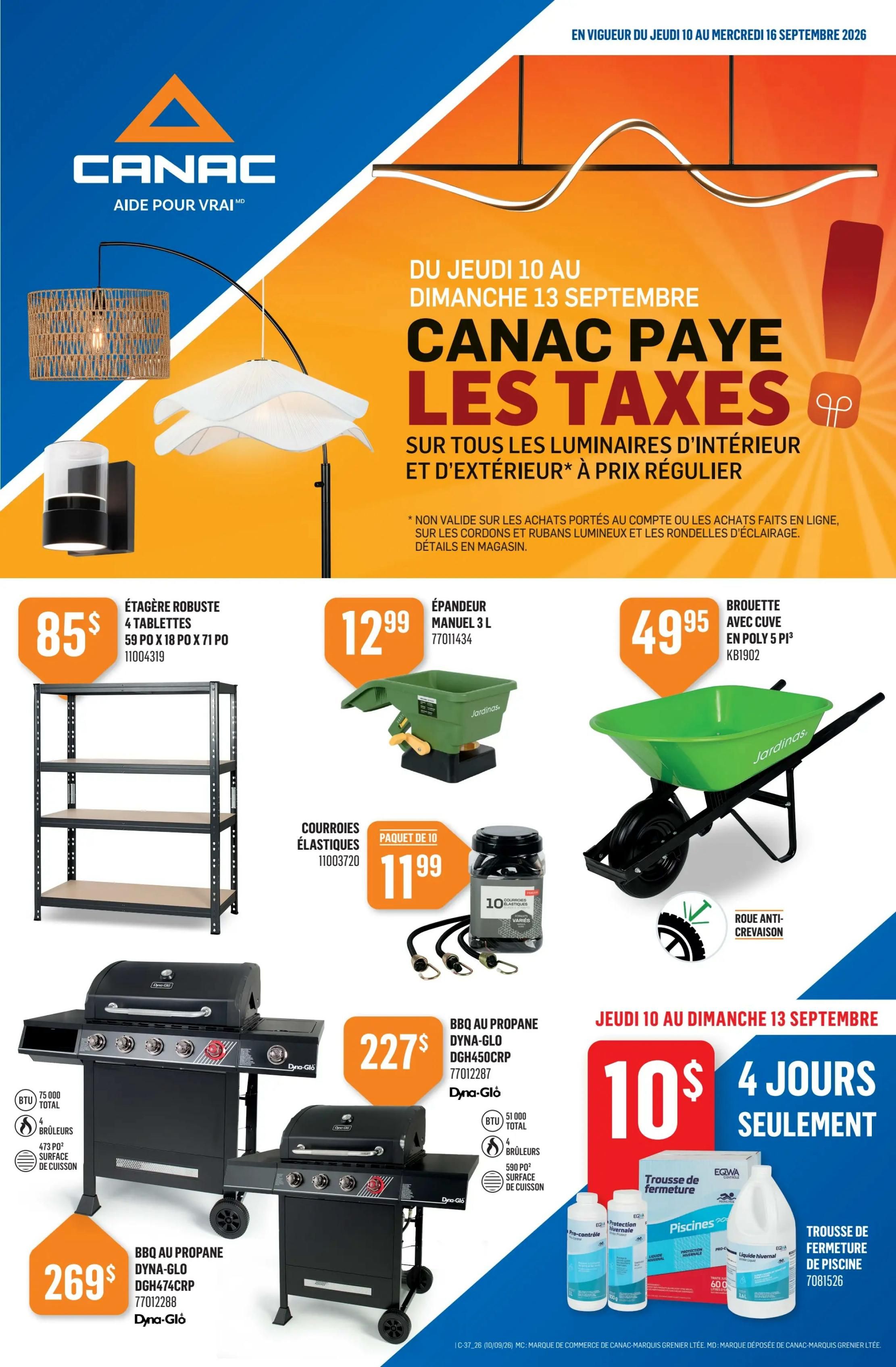 Canac Flyer September 10 to 16