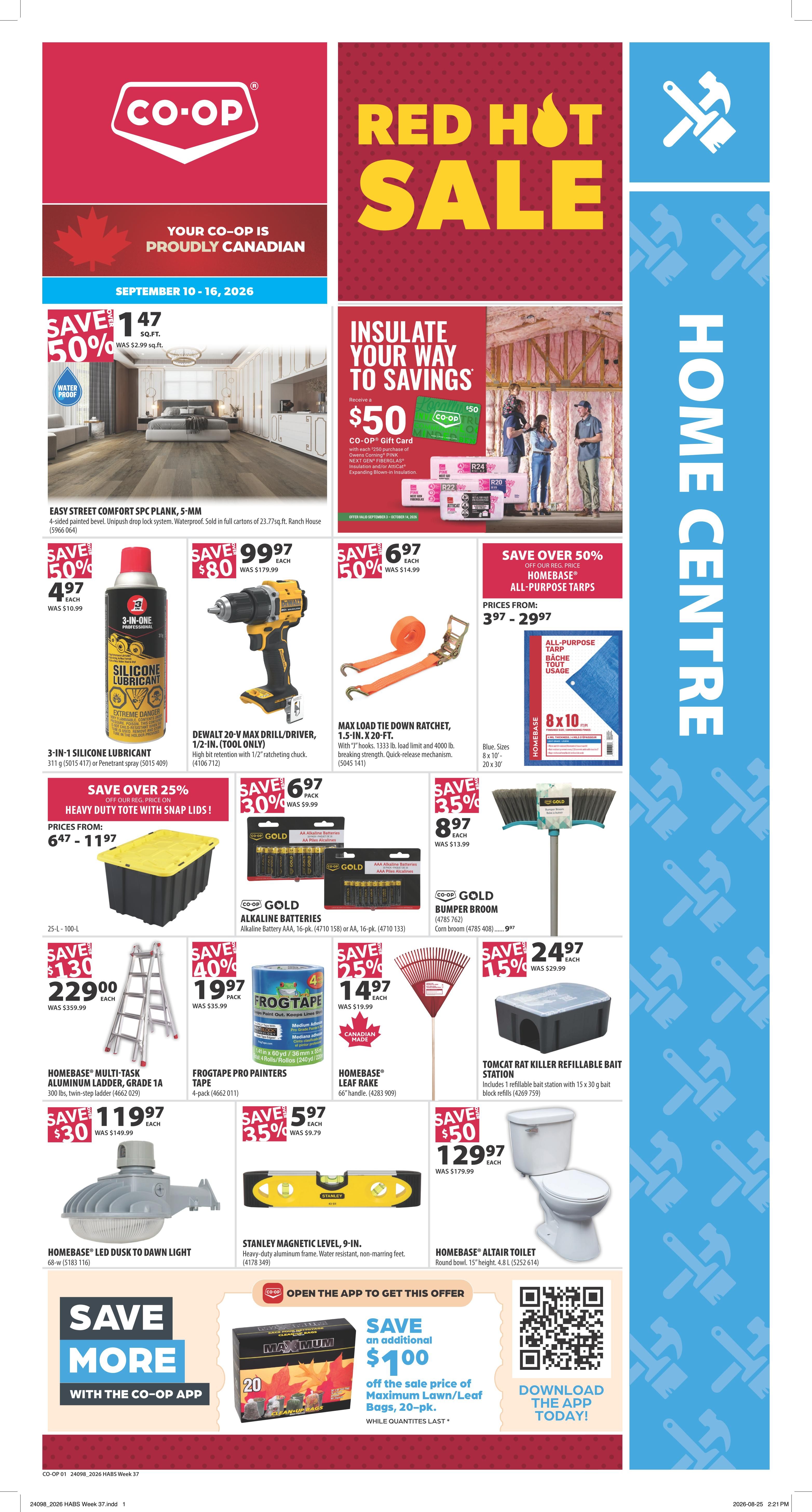 Co-op (West) Home Centre Flyer September 10 to 16