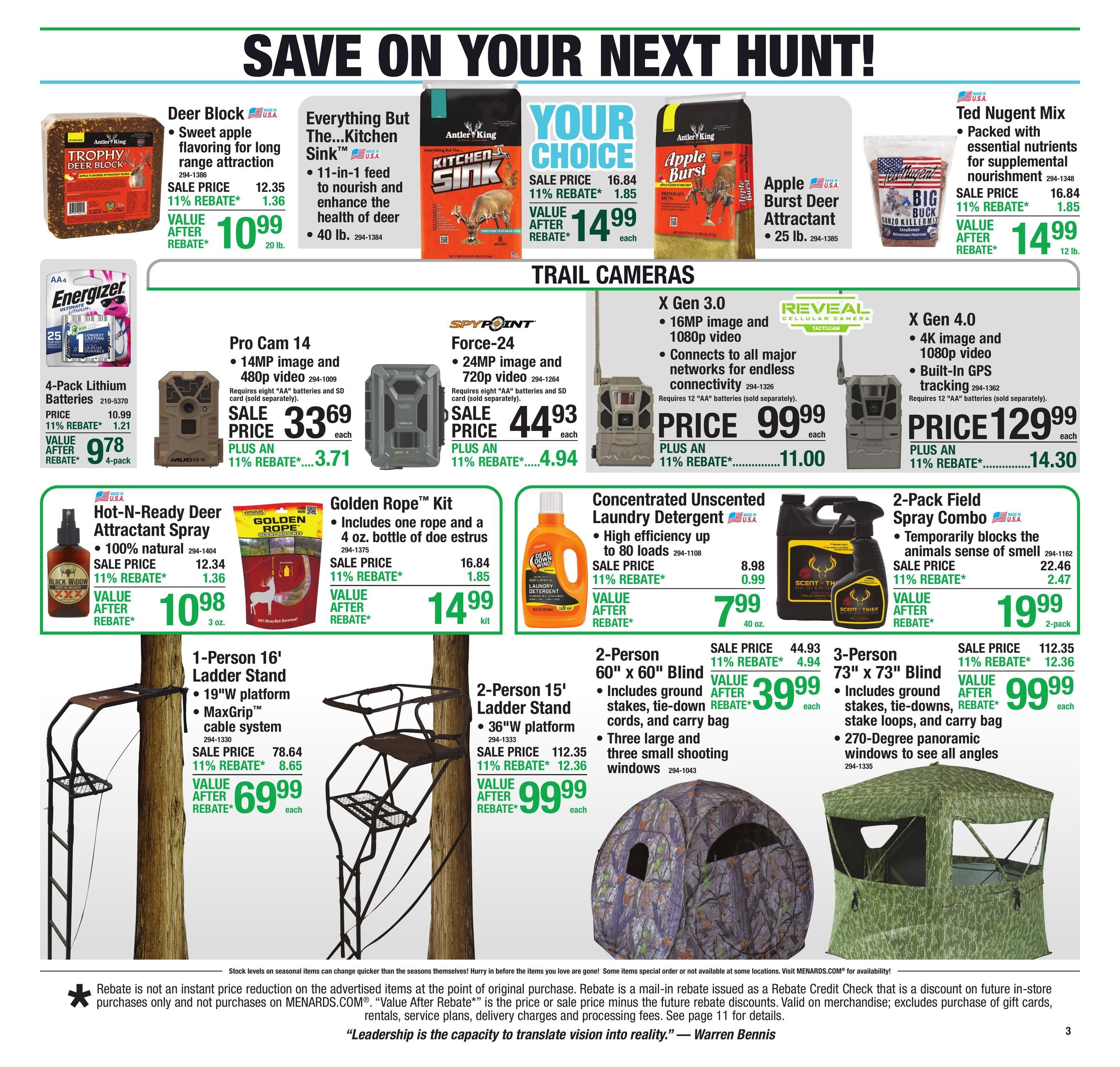 Menards (Fargo Area, ND) 11% Rebate Sale Weekly Ad September 9 - 20, 2026