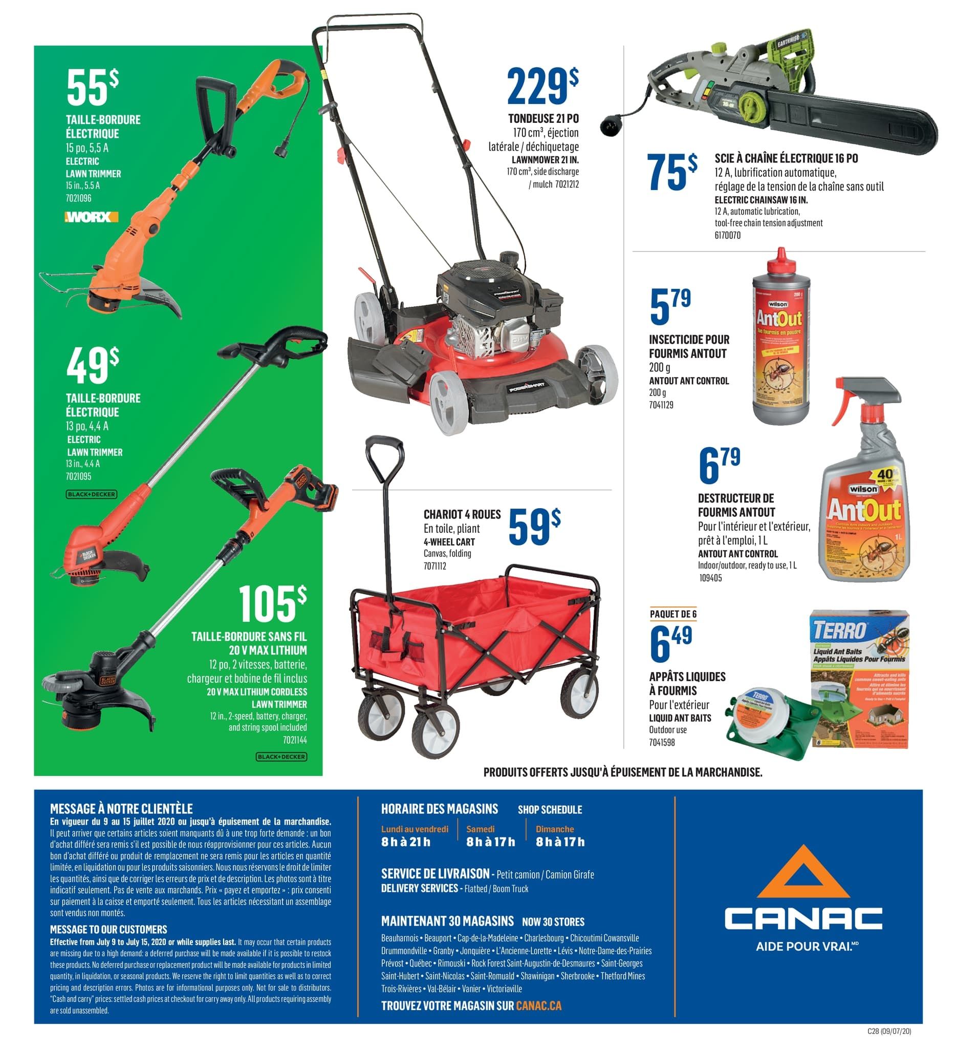 Canac Flyer July 9 to 15