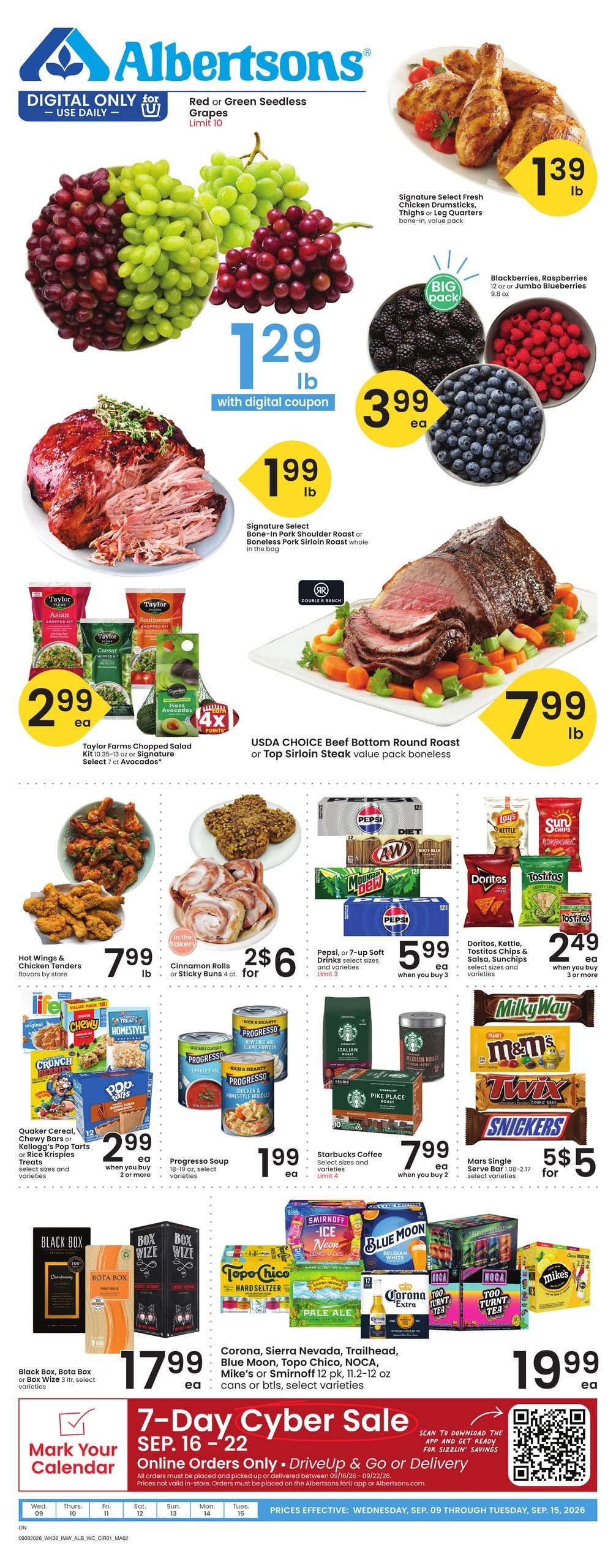 Albertsons (Ontario Area, OR) Weekly Ad September 9 - 15, 2026