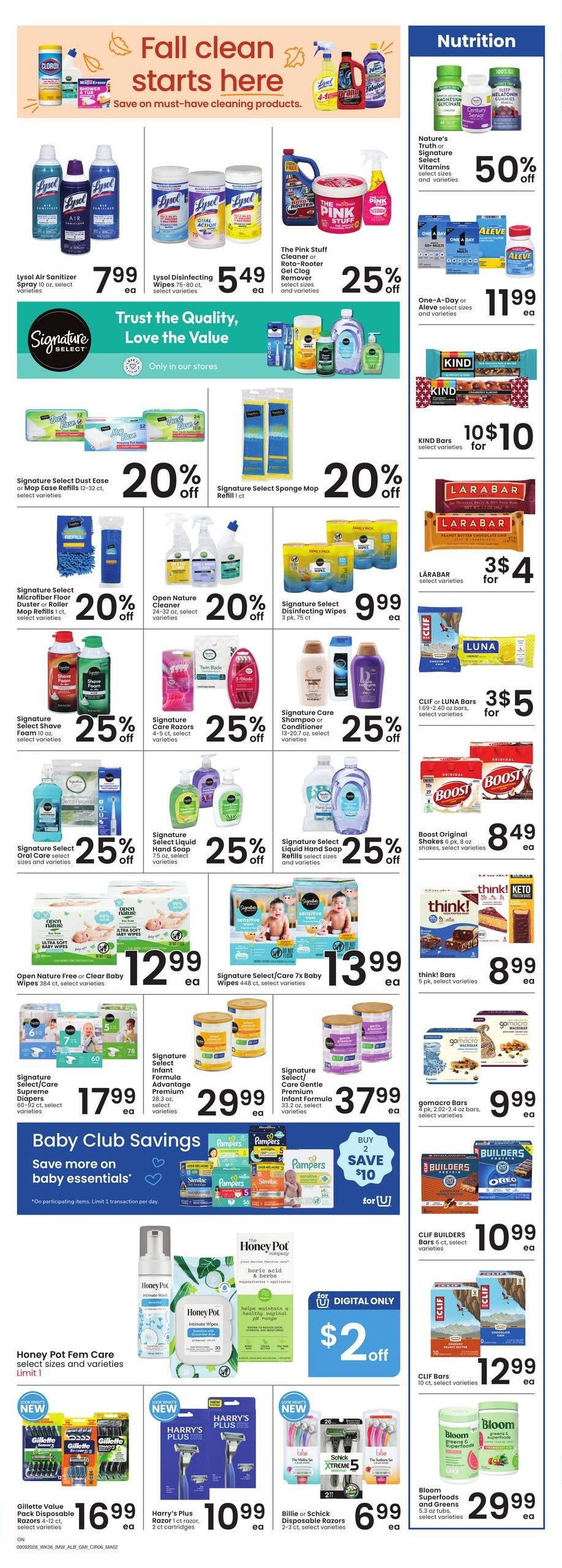 Albertsons (Ontario Area, OR) Weekly Ad September 9 - 15, 2026