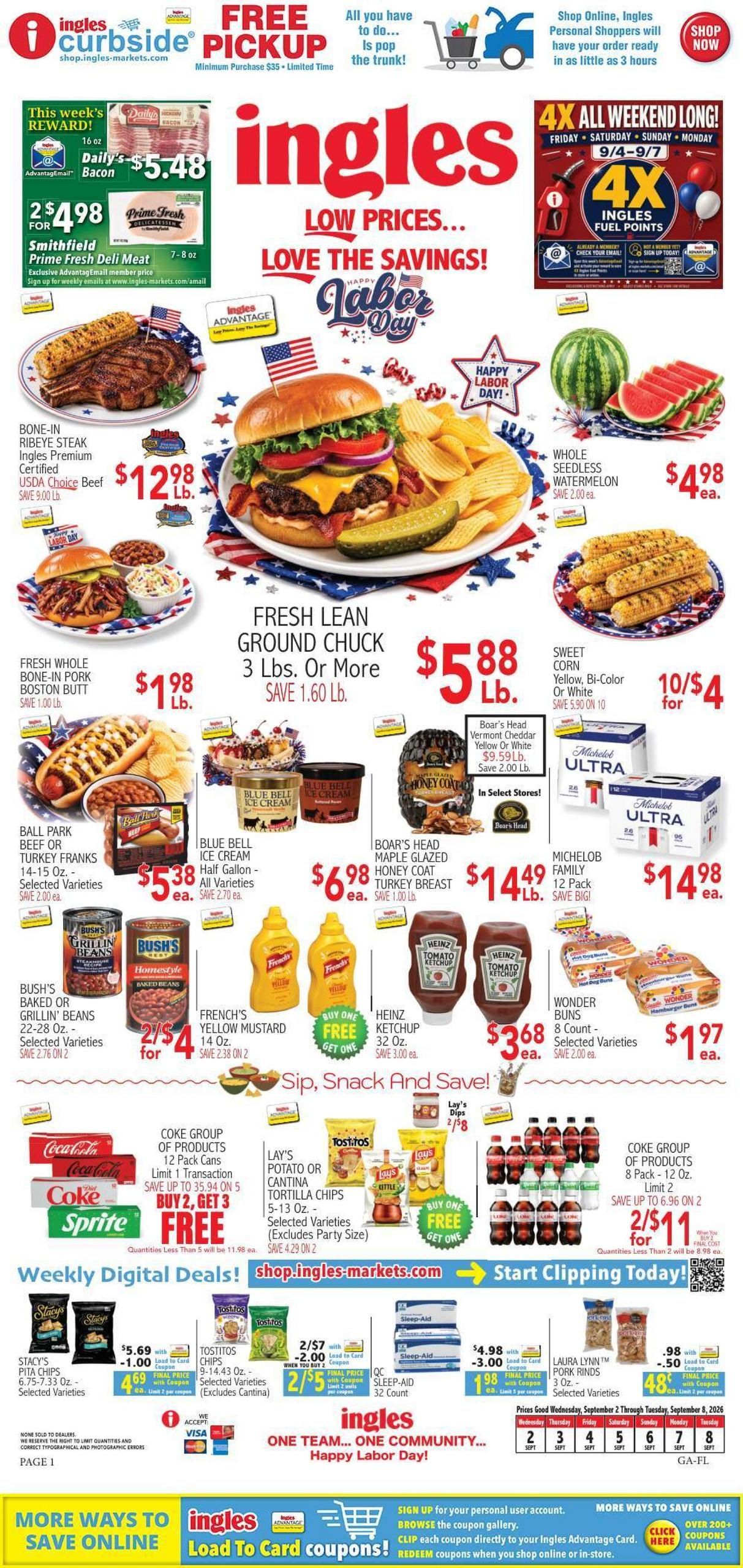 Ingles Markets (Dalton Area, GA) Weekly Ad September 9 - 15, 2026