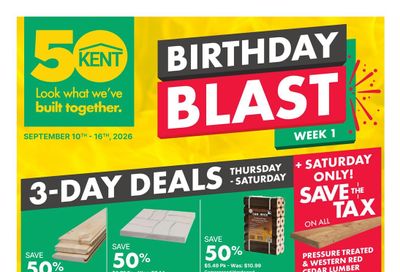 Kent Building Supplies Flyer September 10 to 16